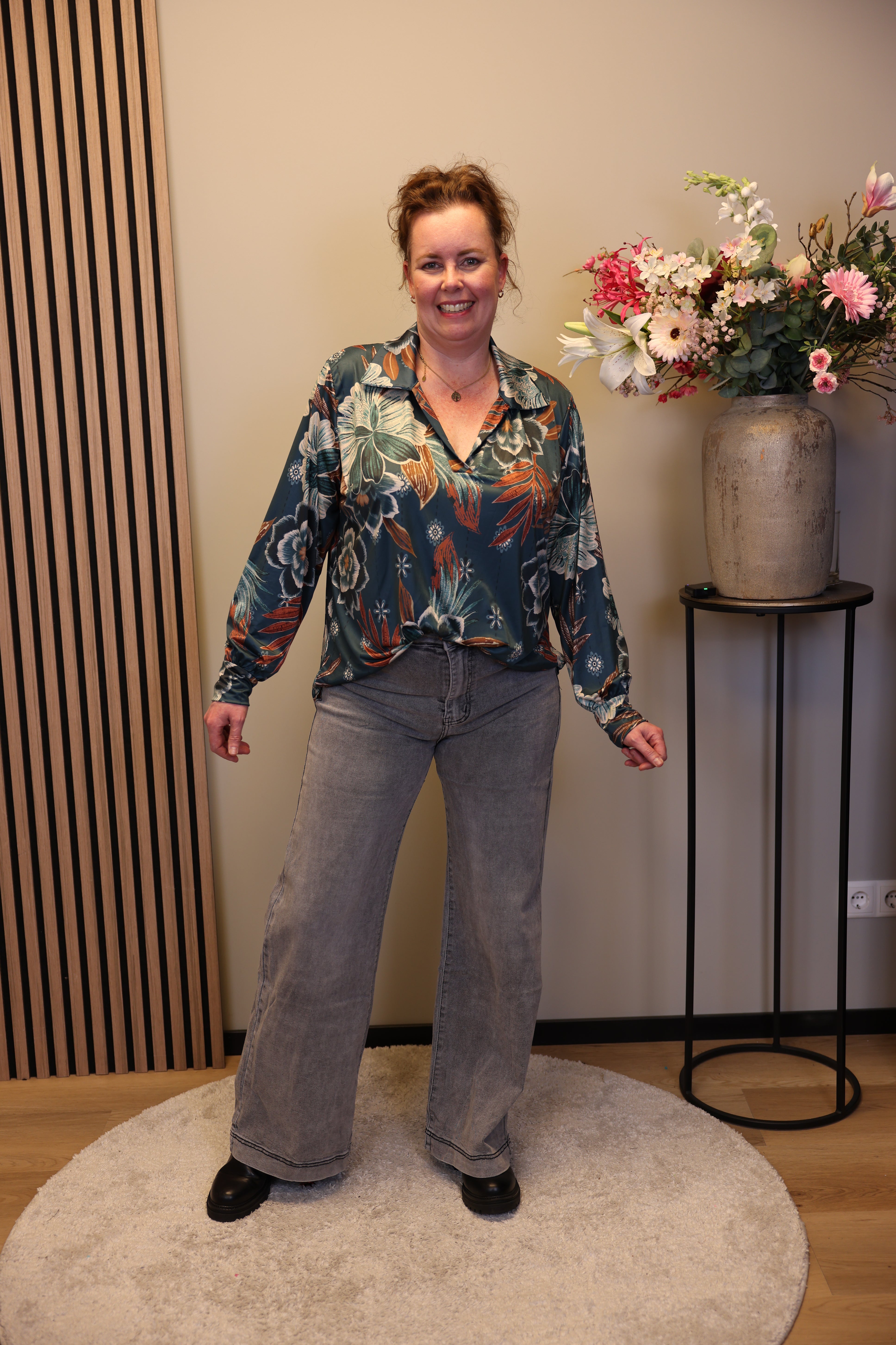 Sam | Jeans wide leg grijs 38 - 48