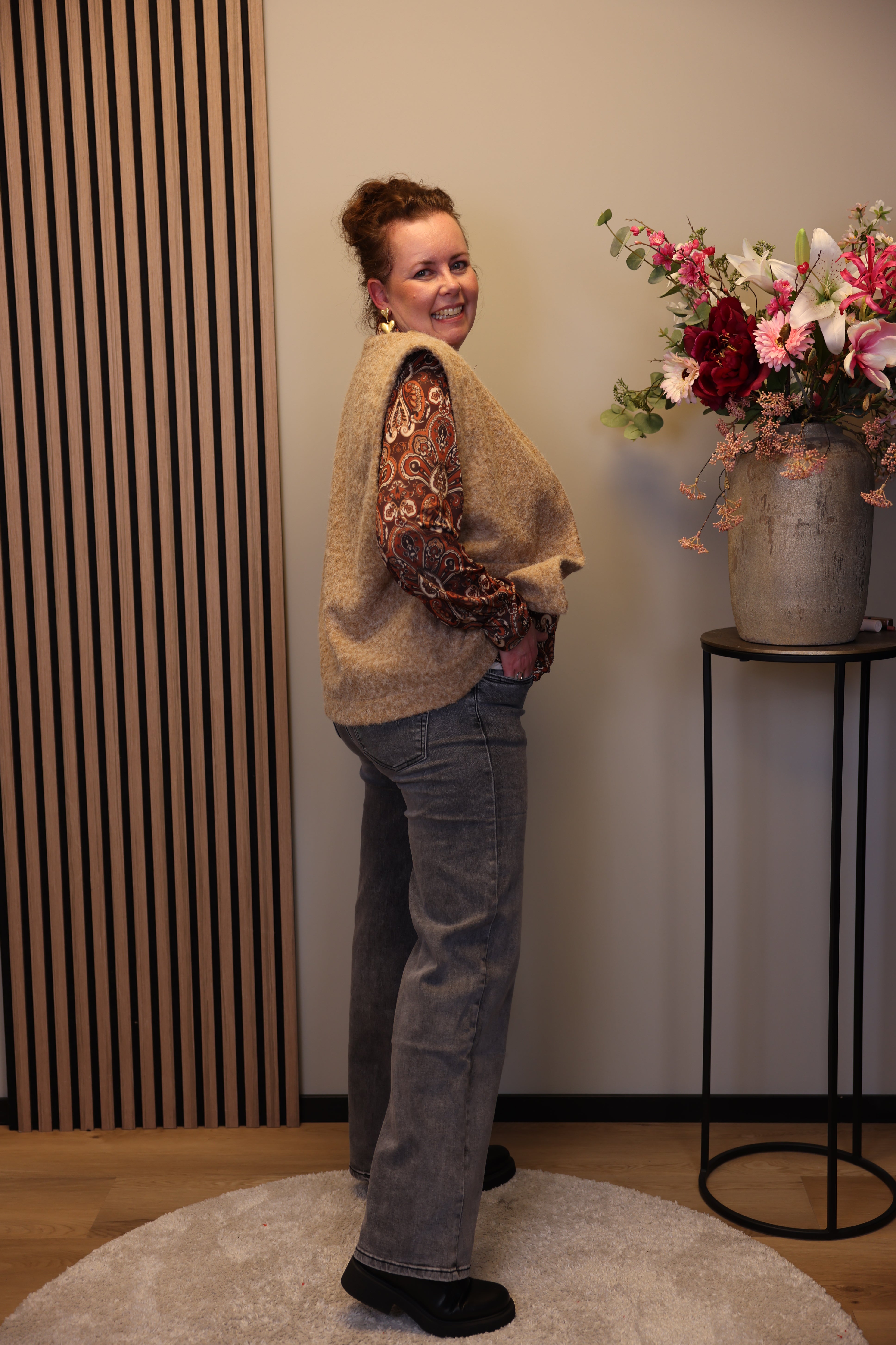 Mijntje | Flared Jeans grijs 40 - 50