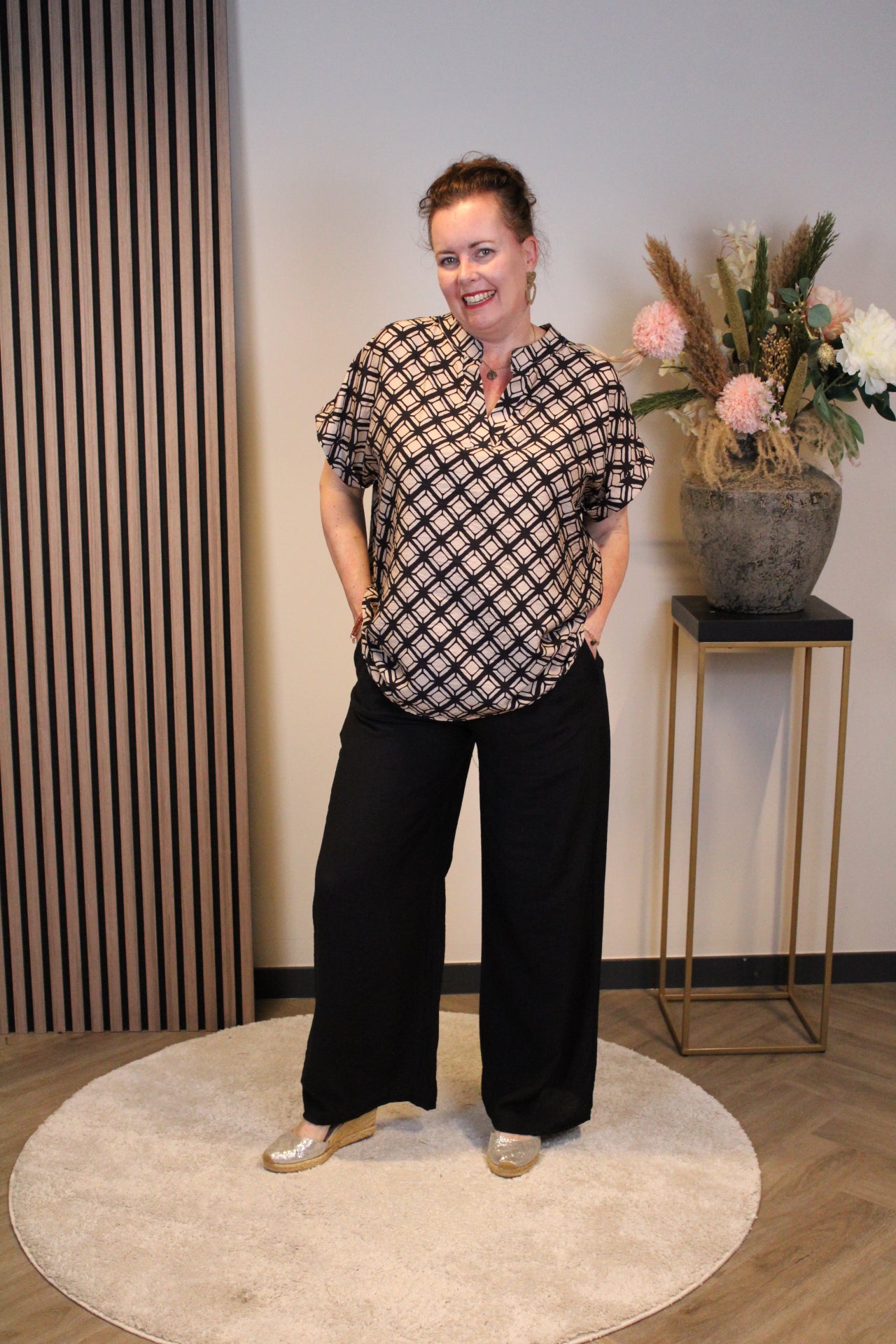 Iris | Top zwart viscose