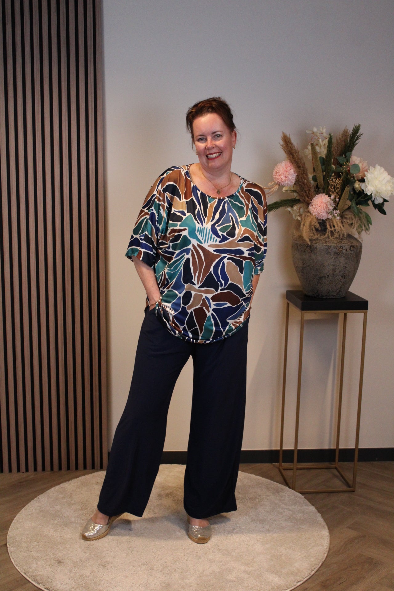 Ellen | Broek blauw met zakken