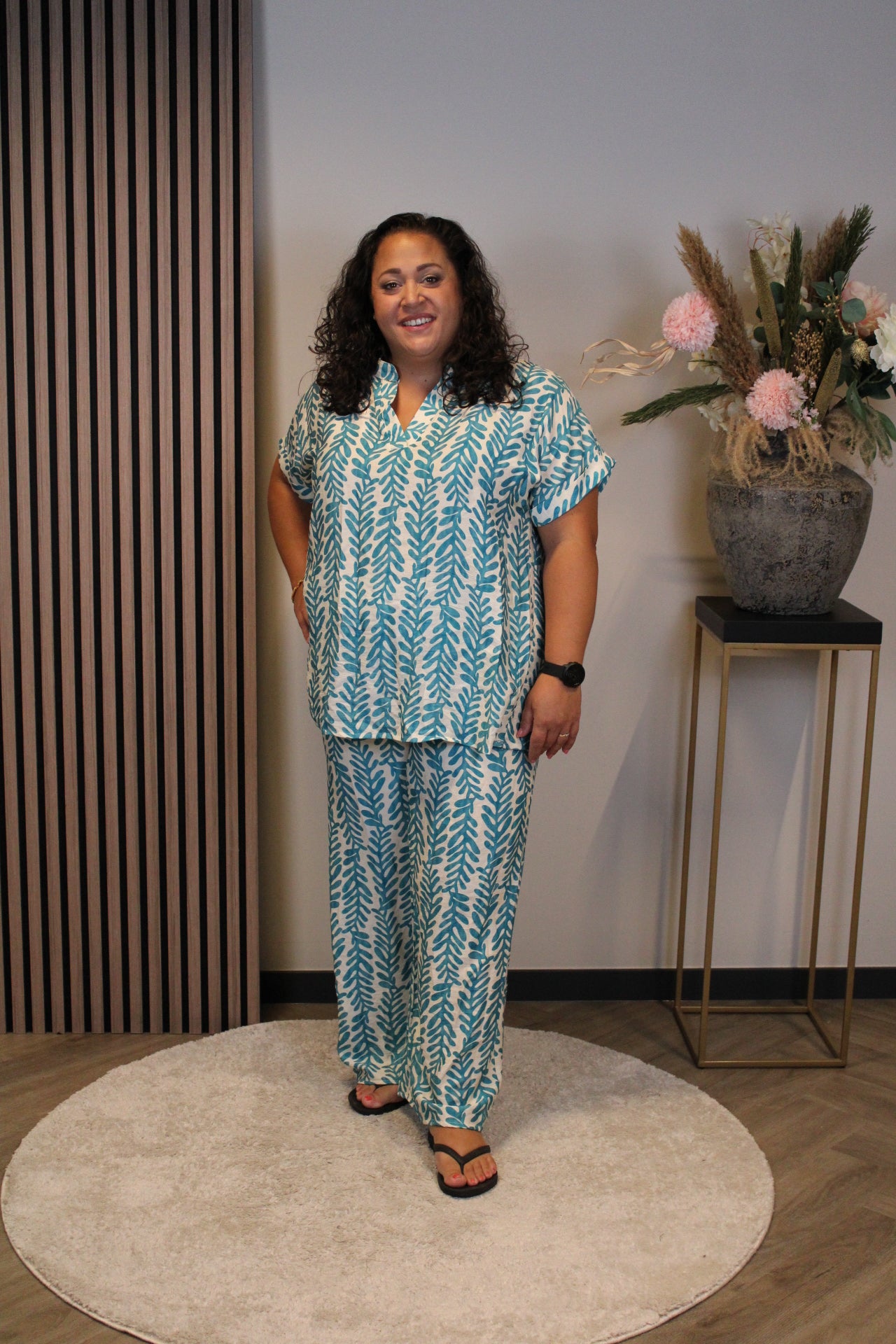 Wendy | Broek aqua viscose