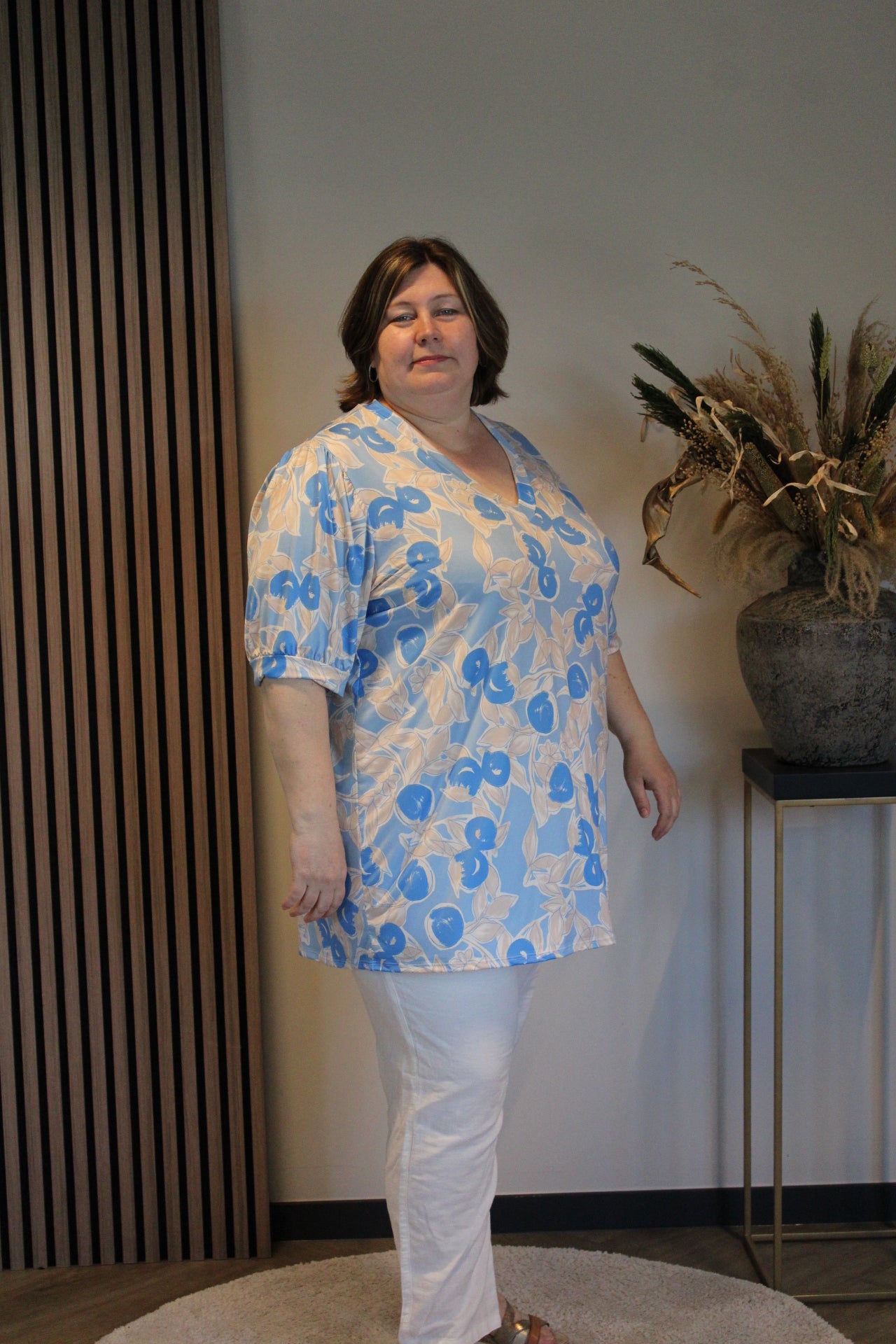 Fieke | Blouse korte mouw 52 t/m 58