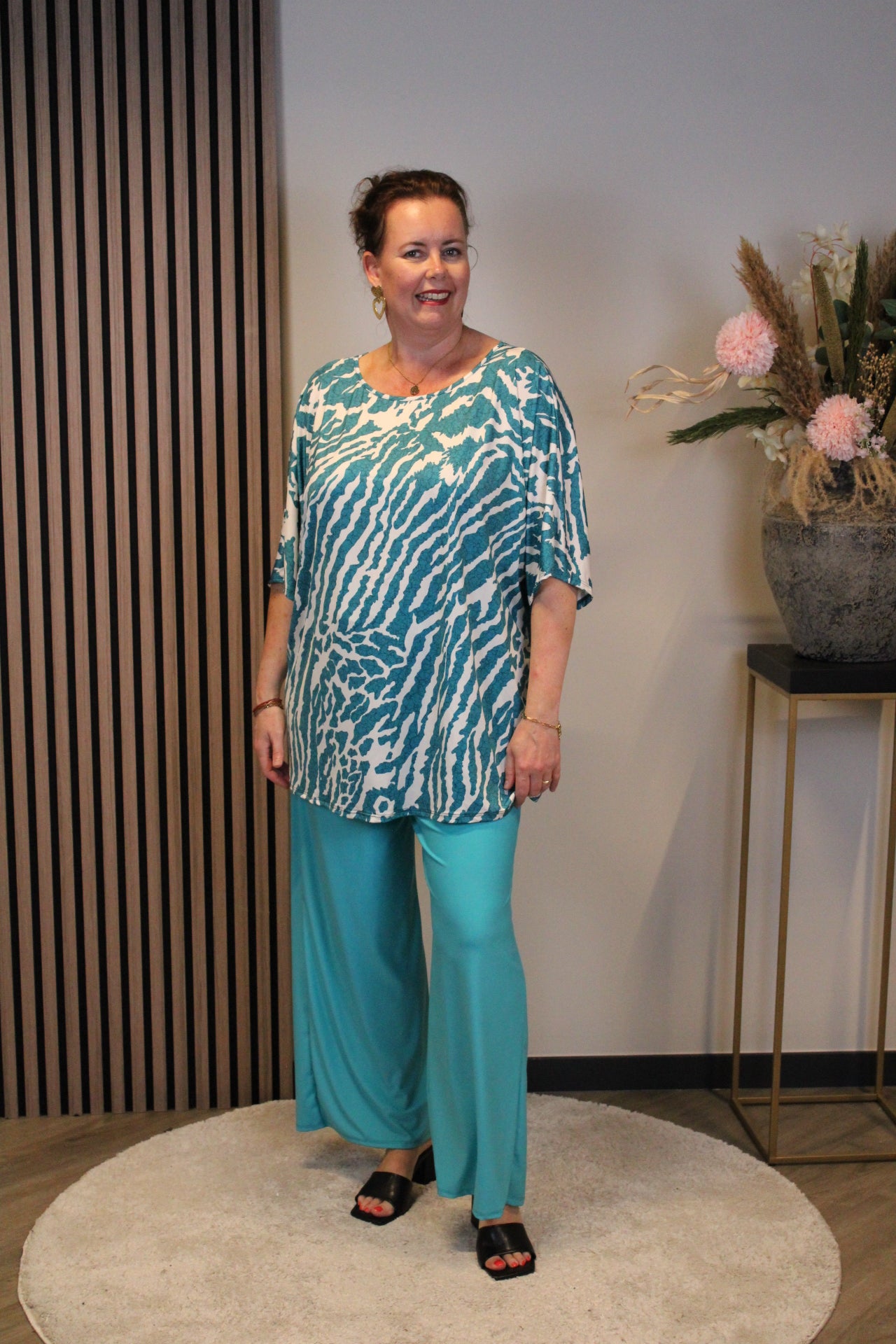 Ellen | Broek mint met zakken 38 t/m 46