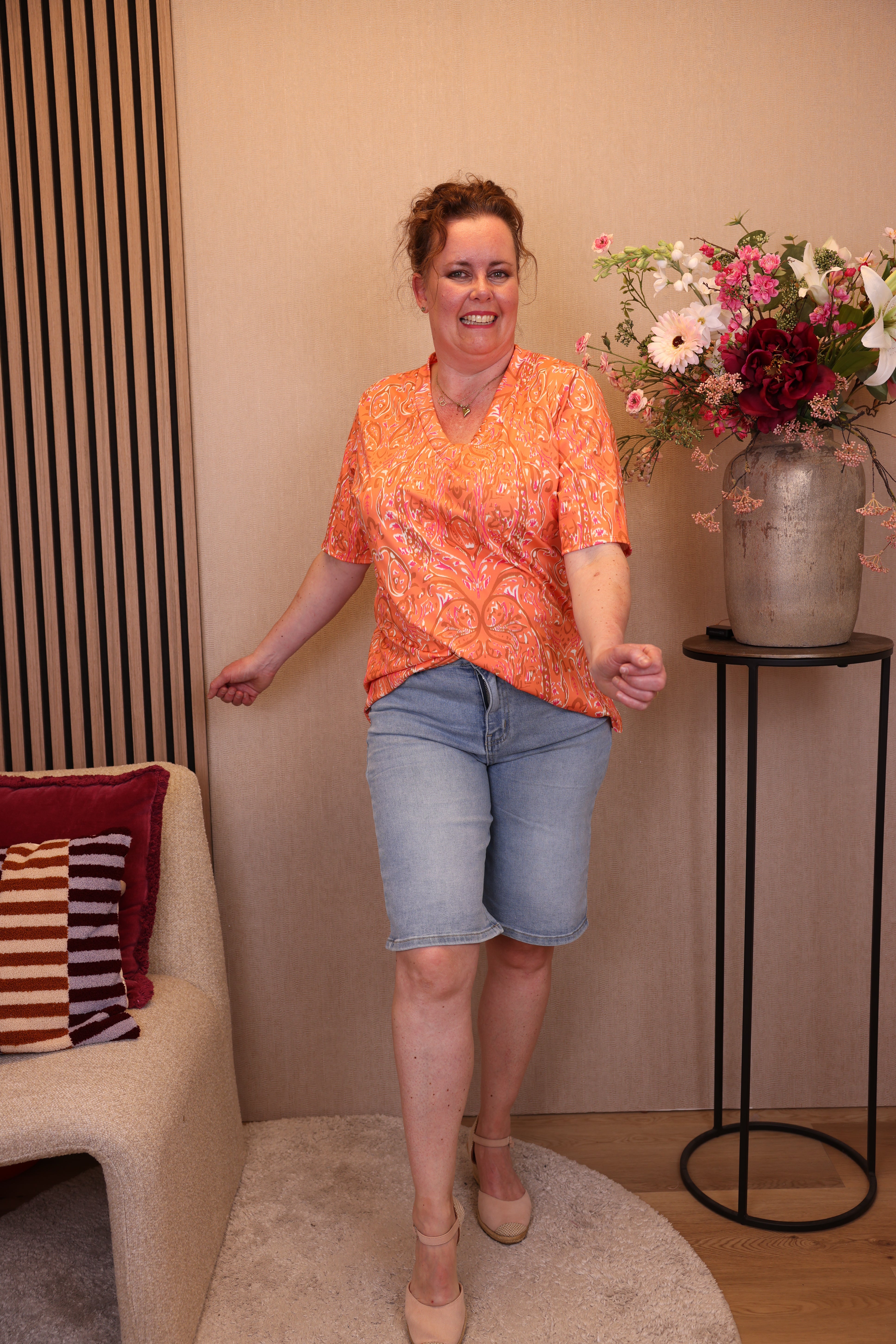 Kiki | Jeans kort blauw 40 - 48