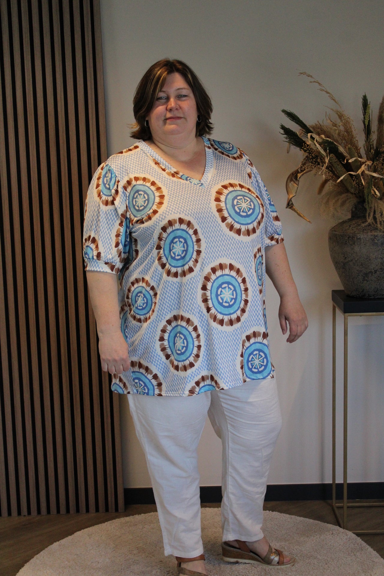 Fien | Blouse korte mouw 52 t/m 58