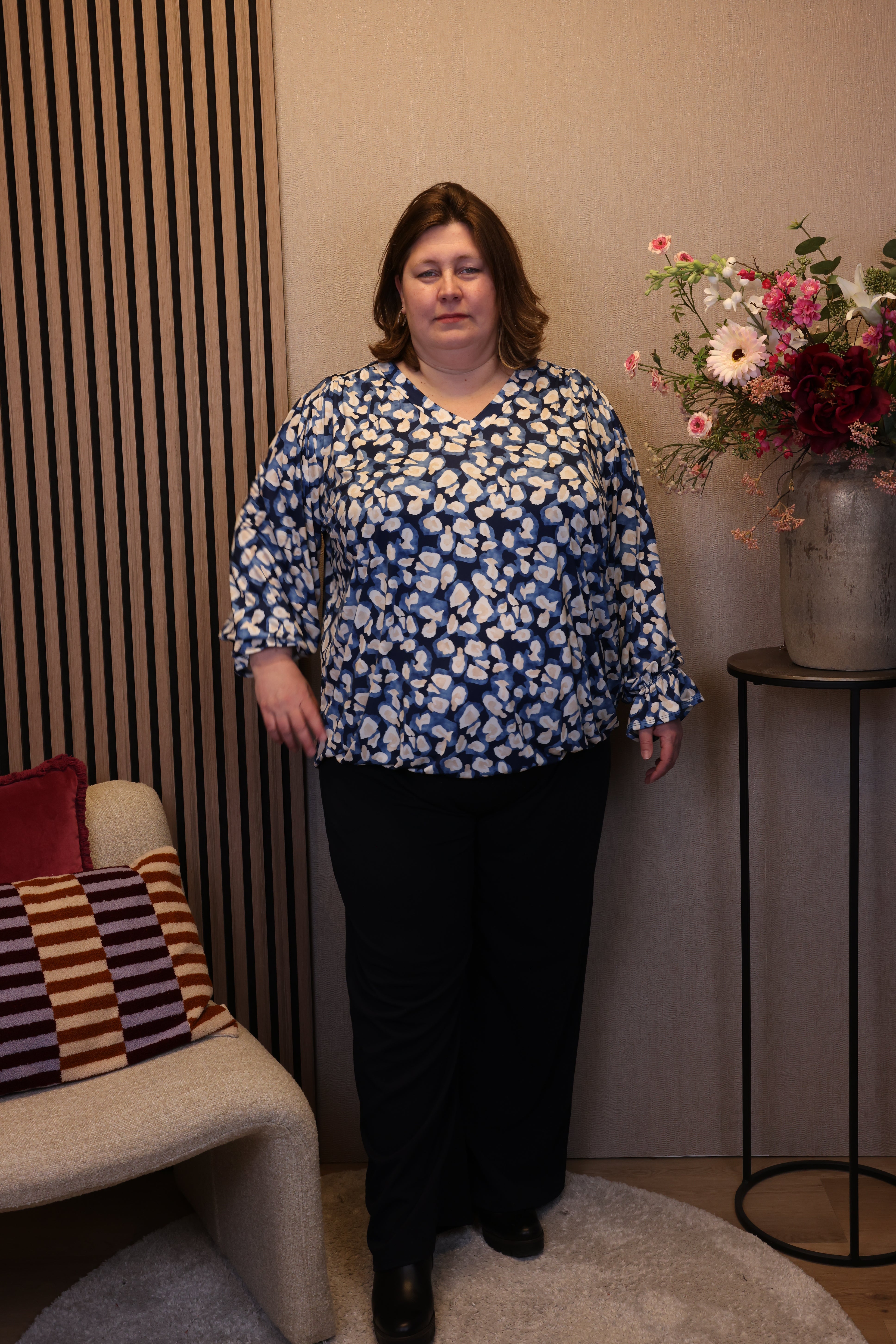 Evi | Ballon top blauw