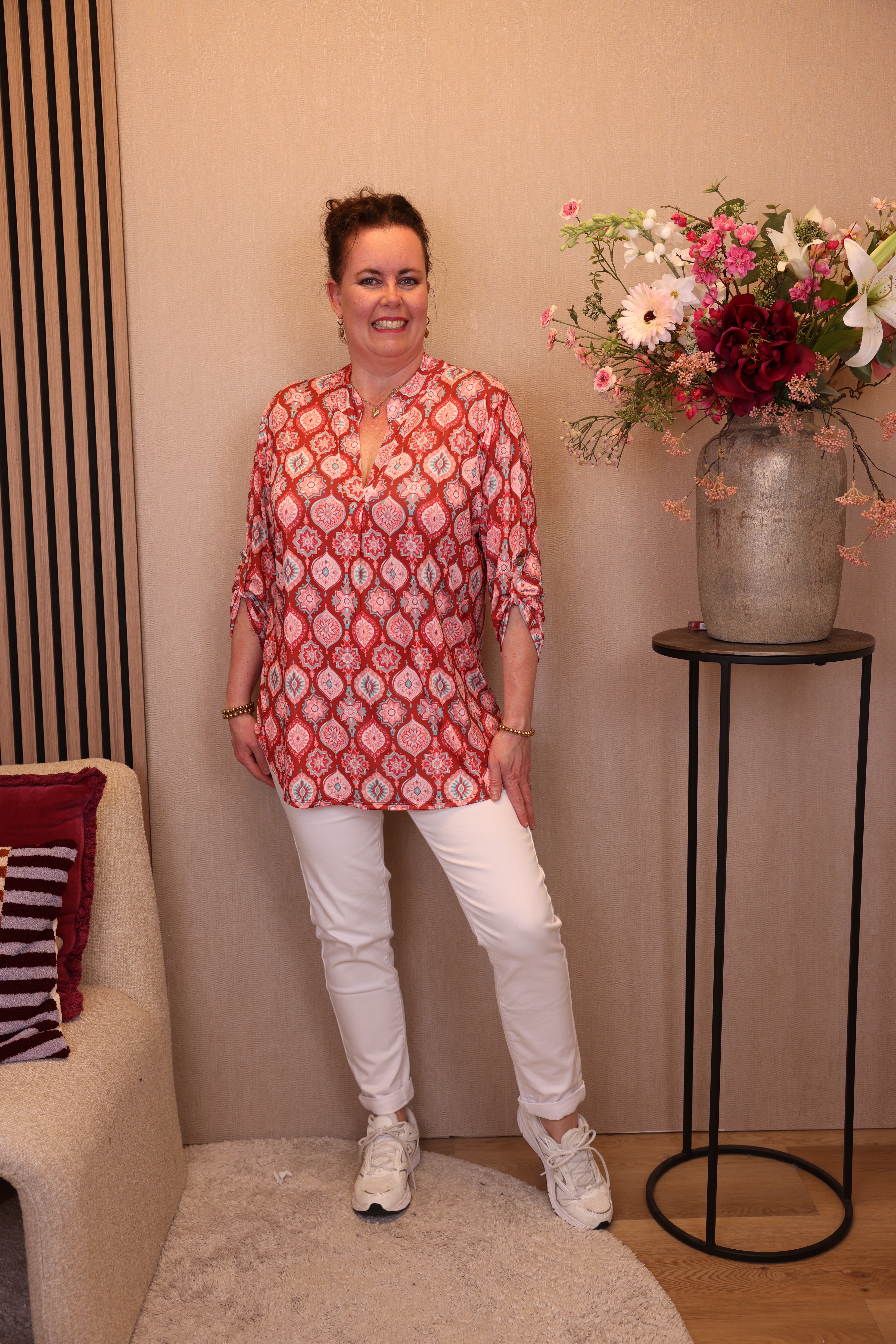 Ivonne | Blouse rood