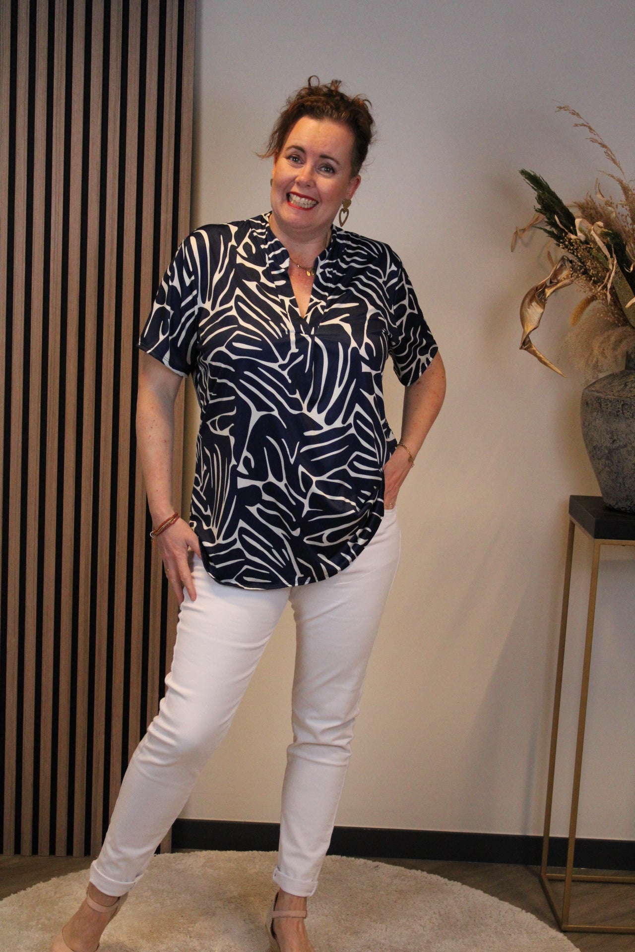 Hailey | Blouse korte mouw 38 t/m 48