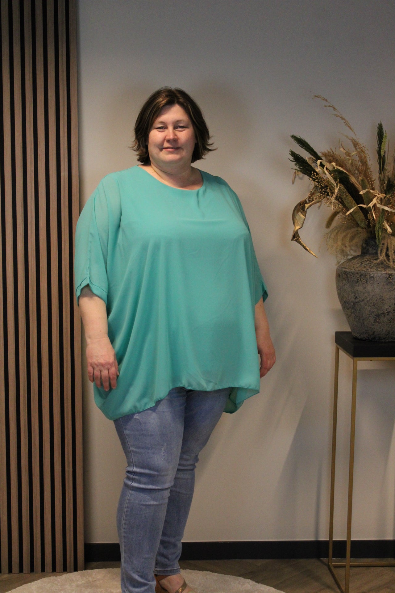 Lou | Blouse mint 52 t/m 58