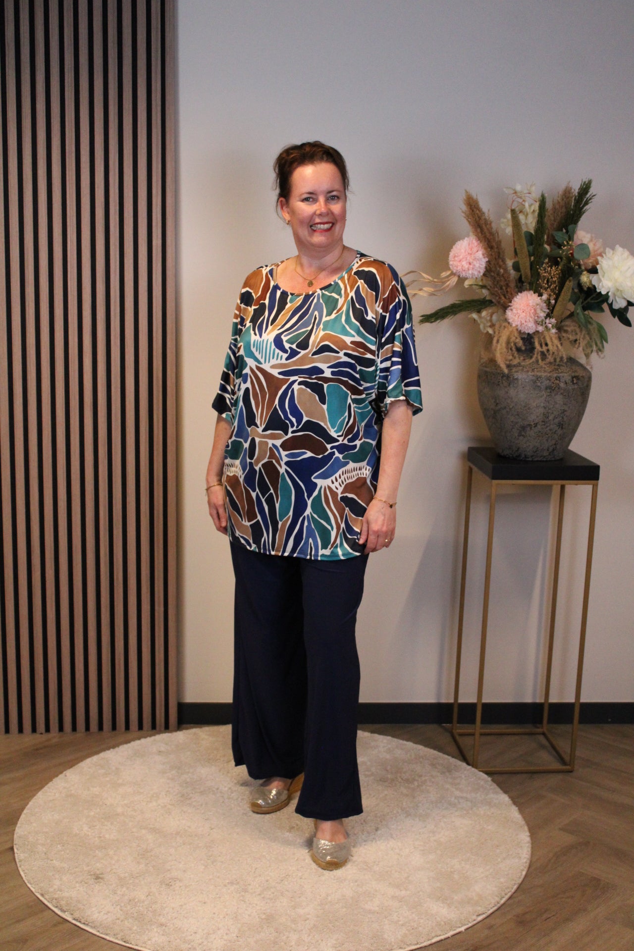 Ellen | Broek blauw met zakken