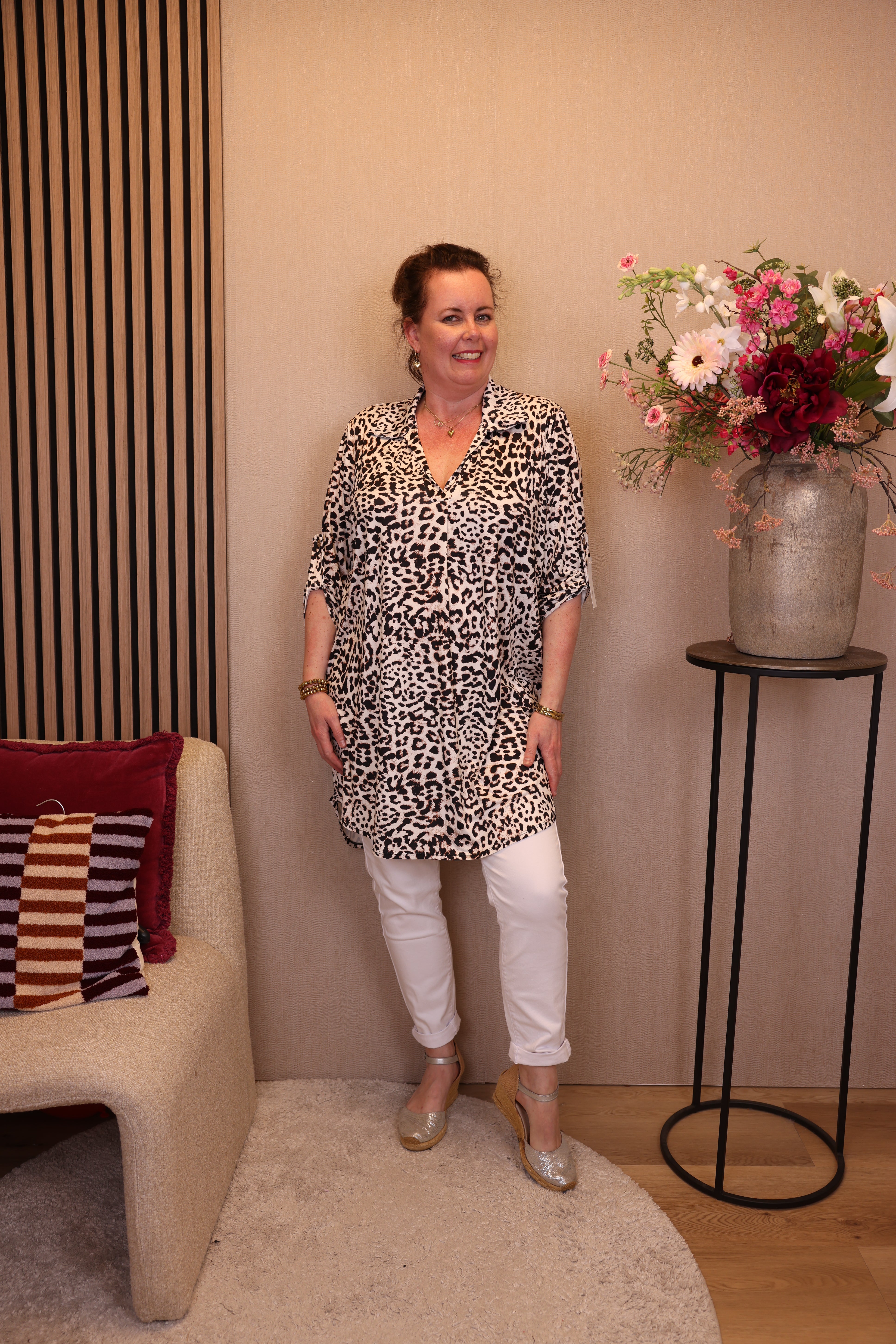 Nicolle | Tuniek bruin met kraagje