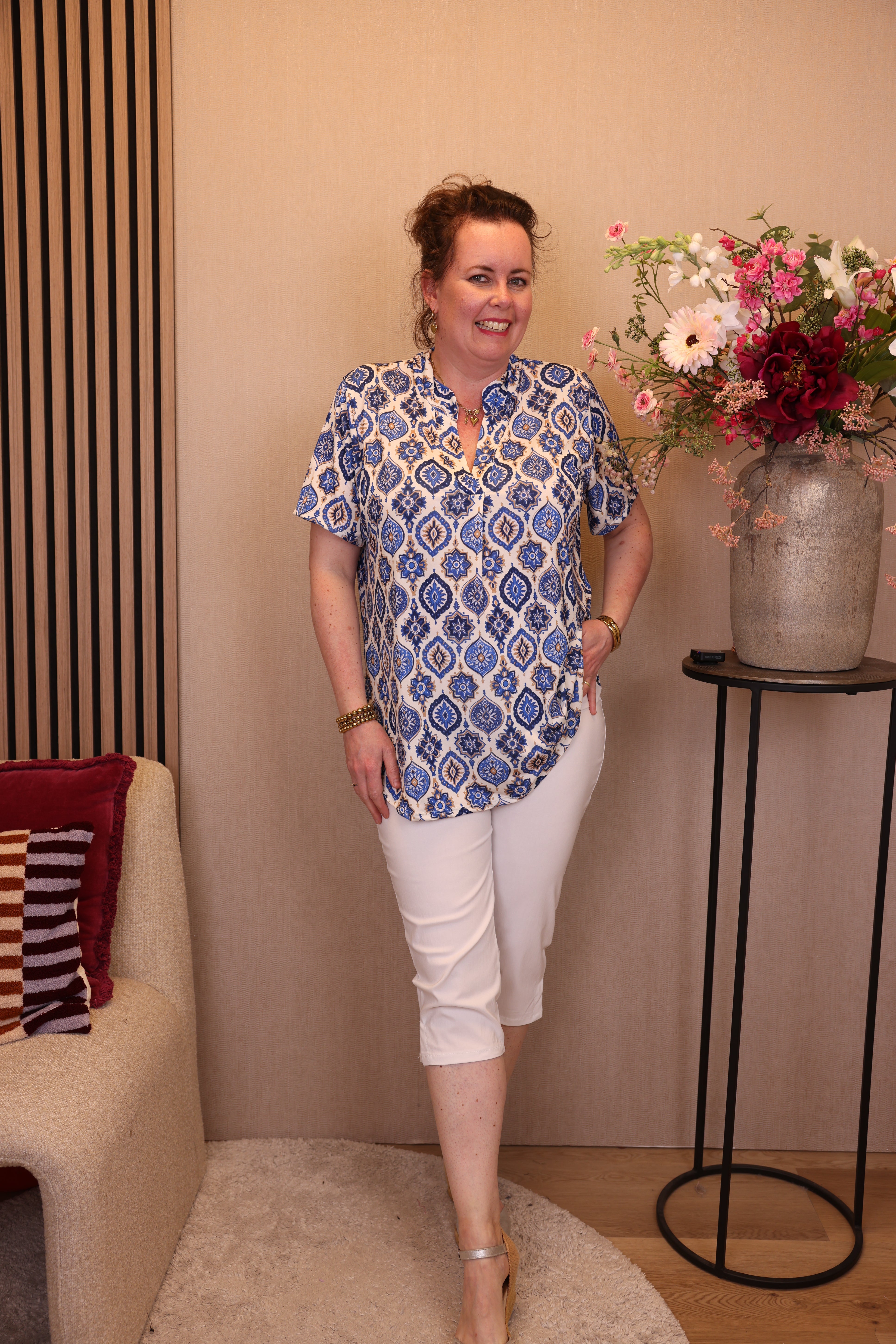 Nina | Top blauw