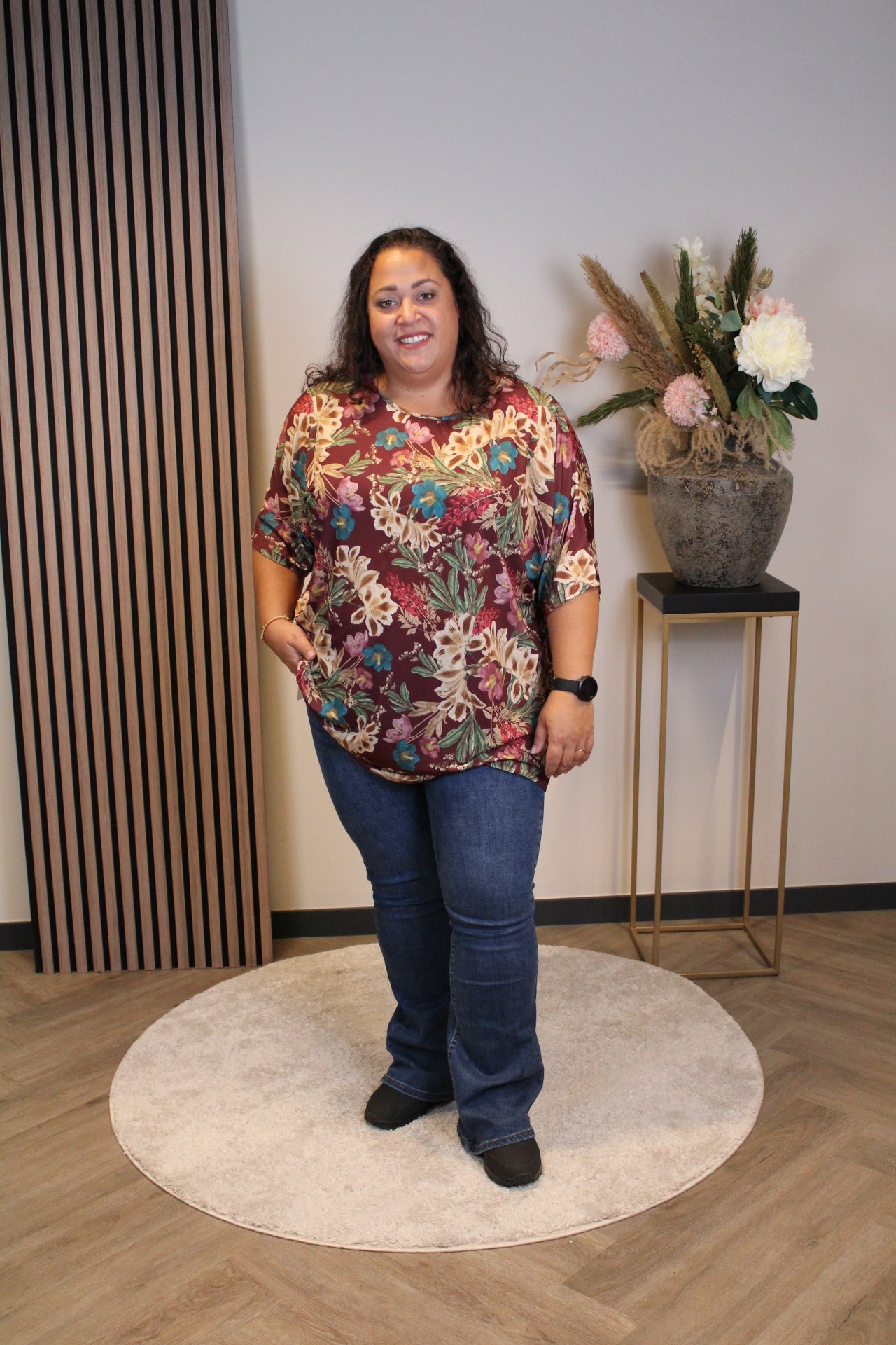 Roos | Top donker roze 48 t/m 52