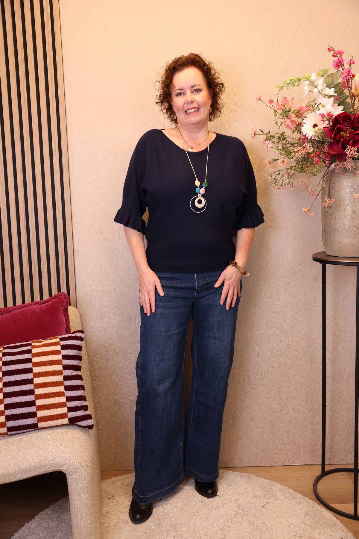 Elza | Trui navy + gratis ketting