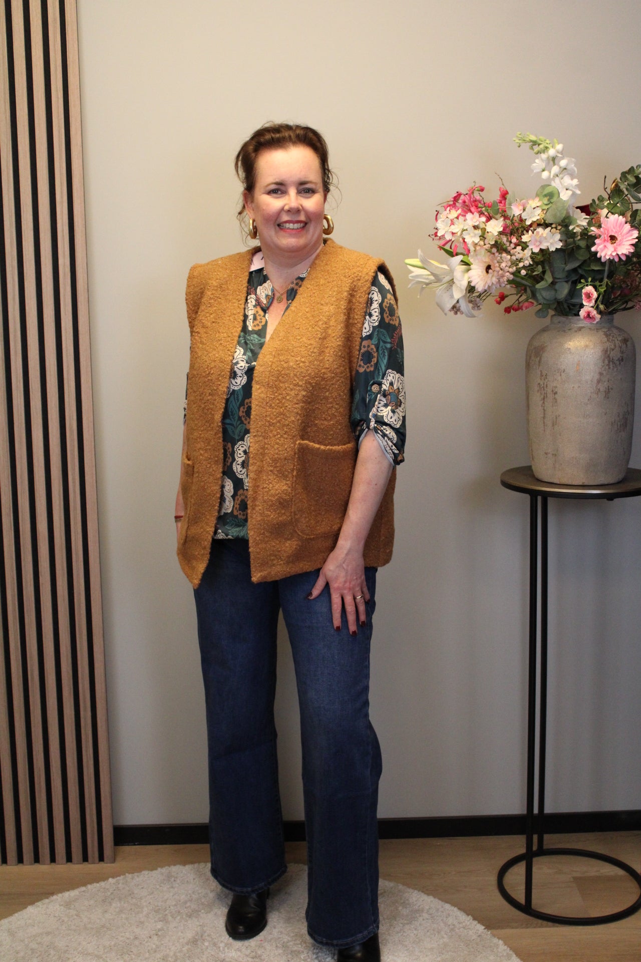 Kris | Gilet camel 54 t/m 58