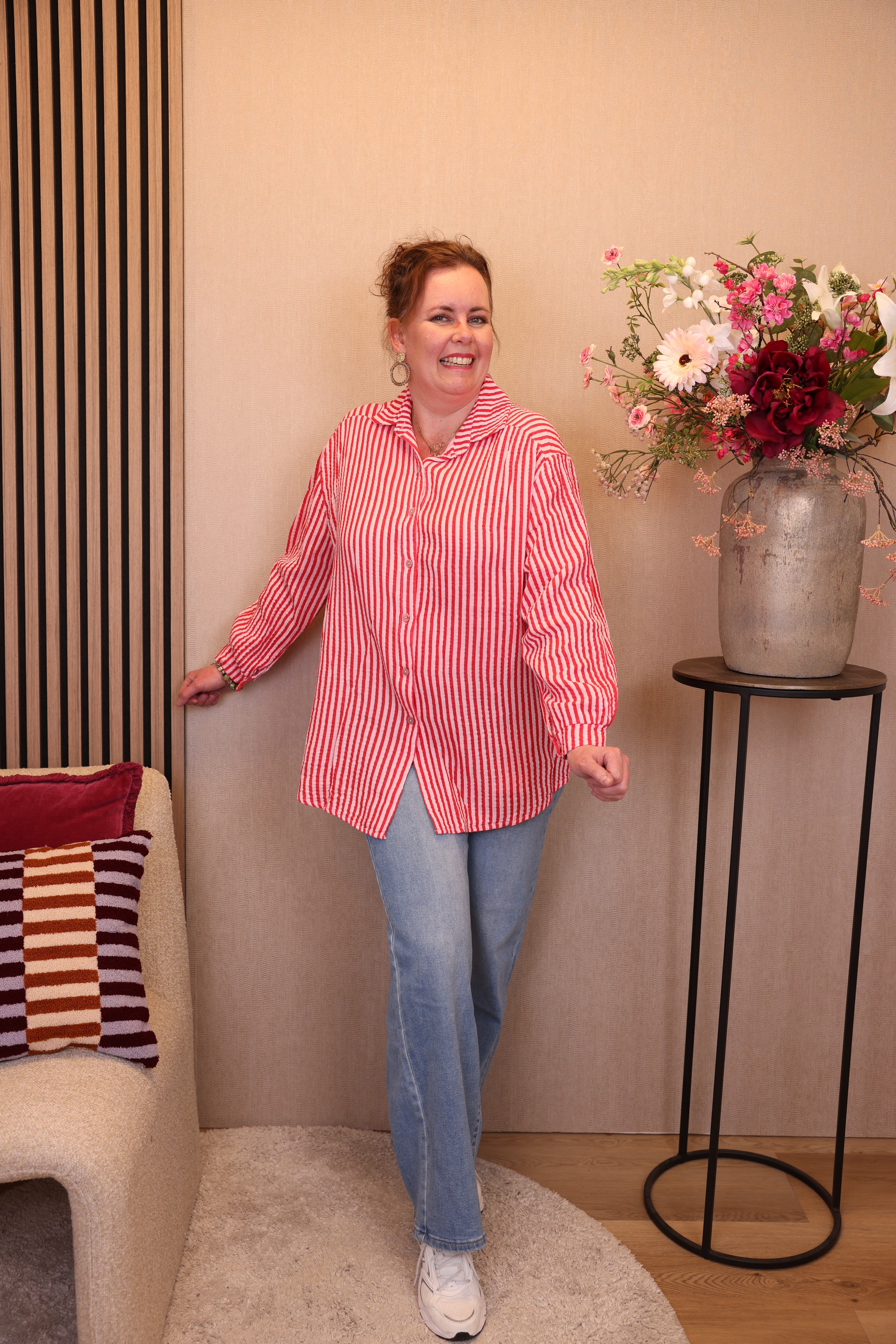 Elise | Blouse roze/rood