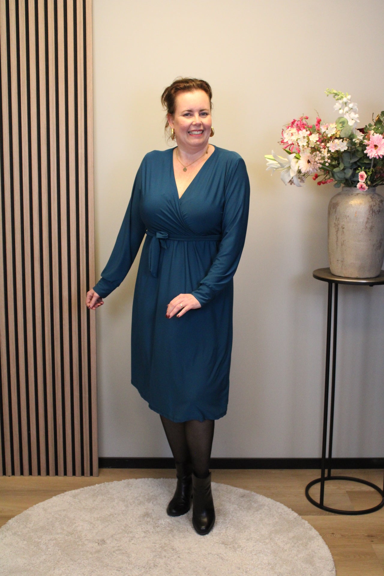 Ronja | Jurk aqua kort 46 t/m 50