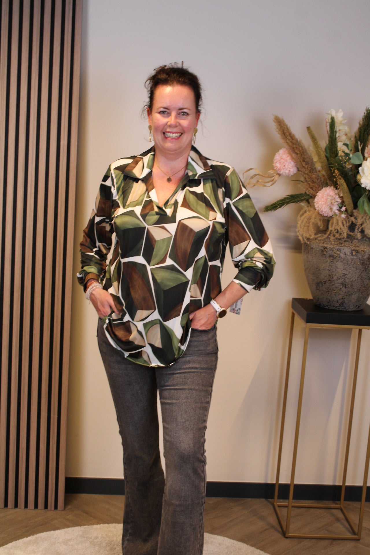Lana | Blouse met kraagje 38 t/m 48