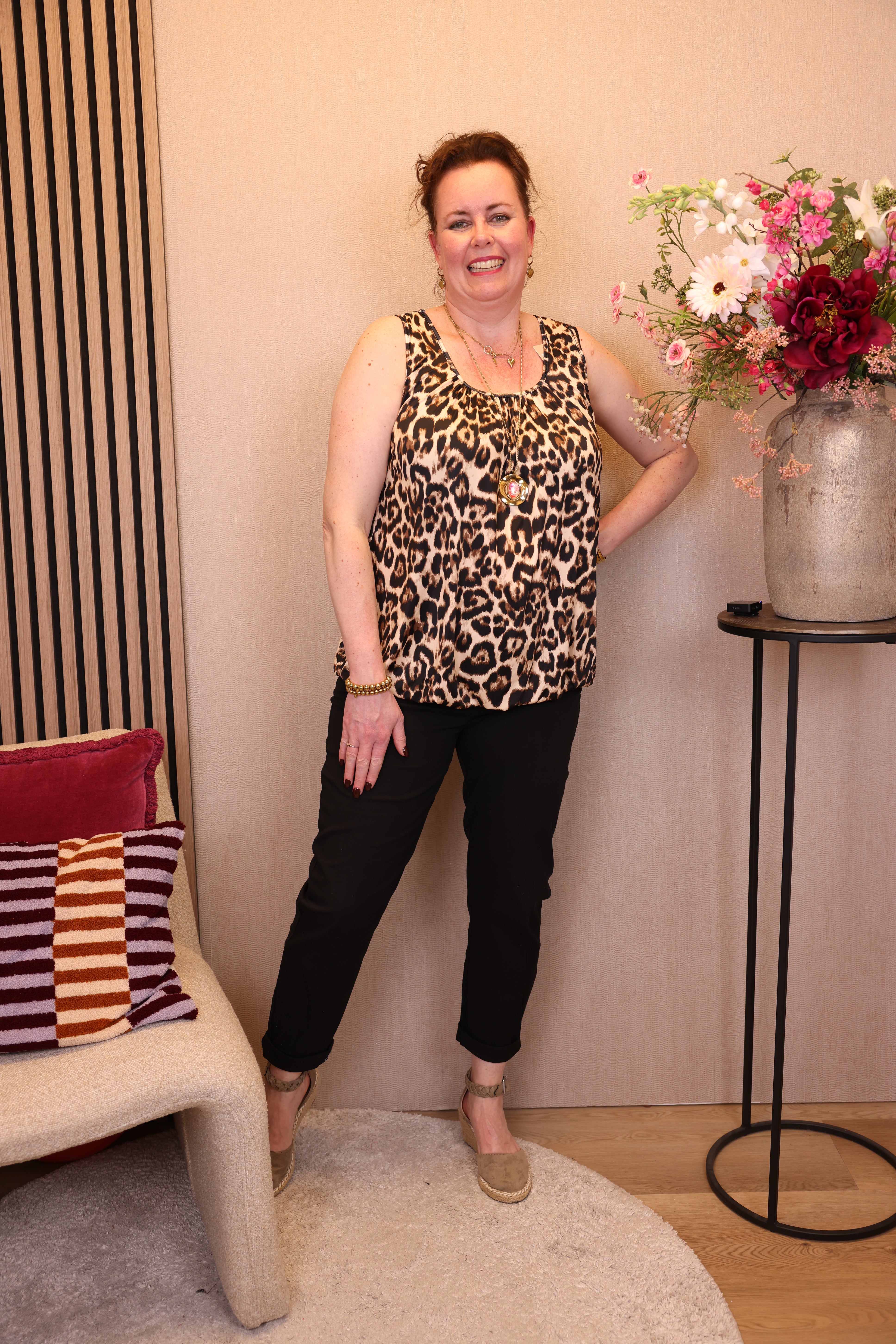 Anne | Stretch broek zwart