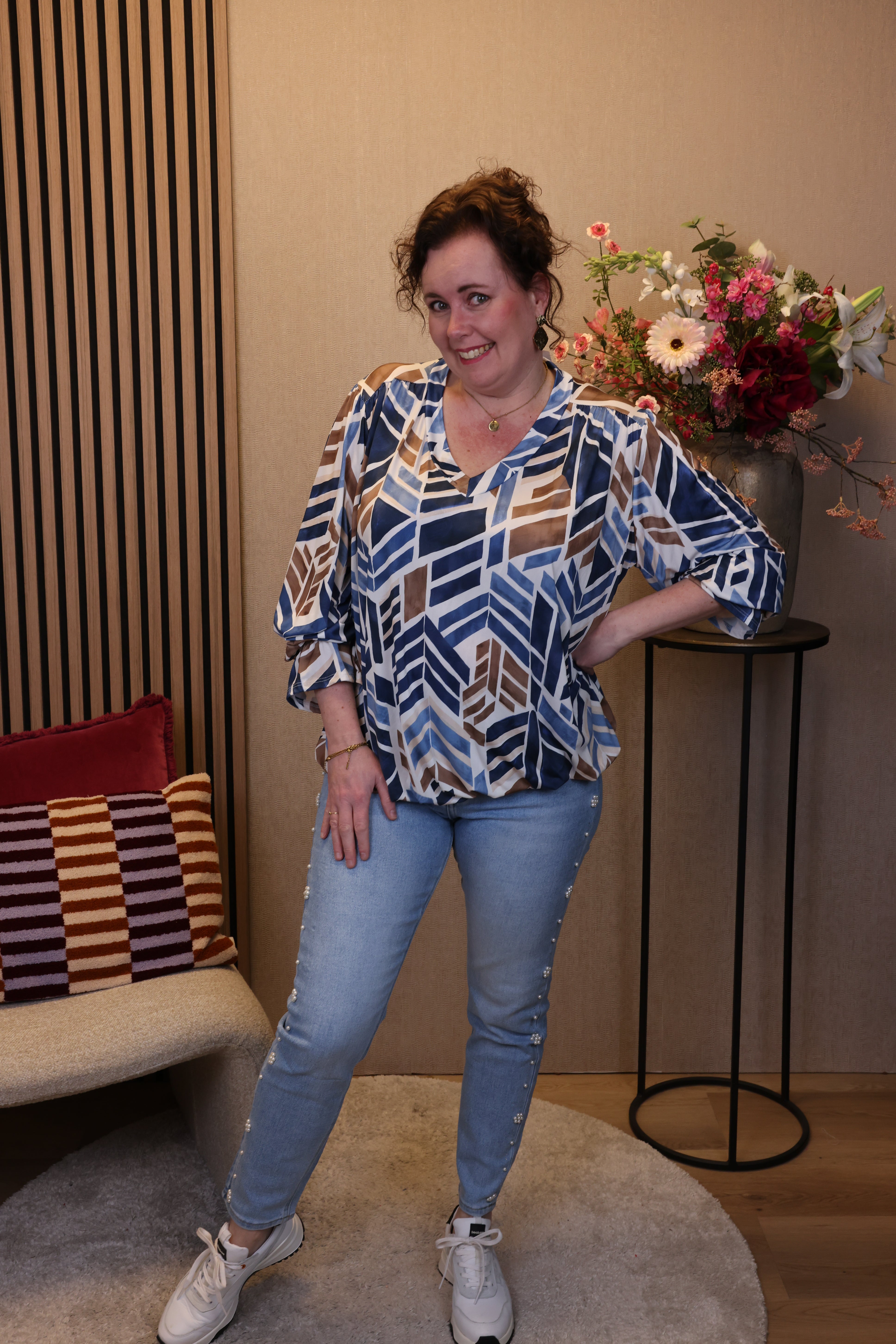 Julie | Ballon top blauw