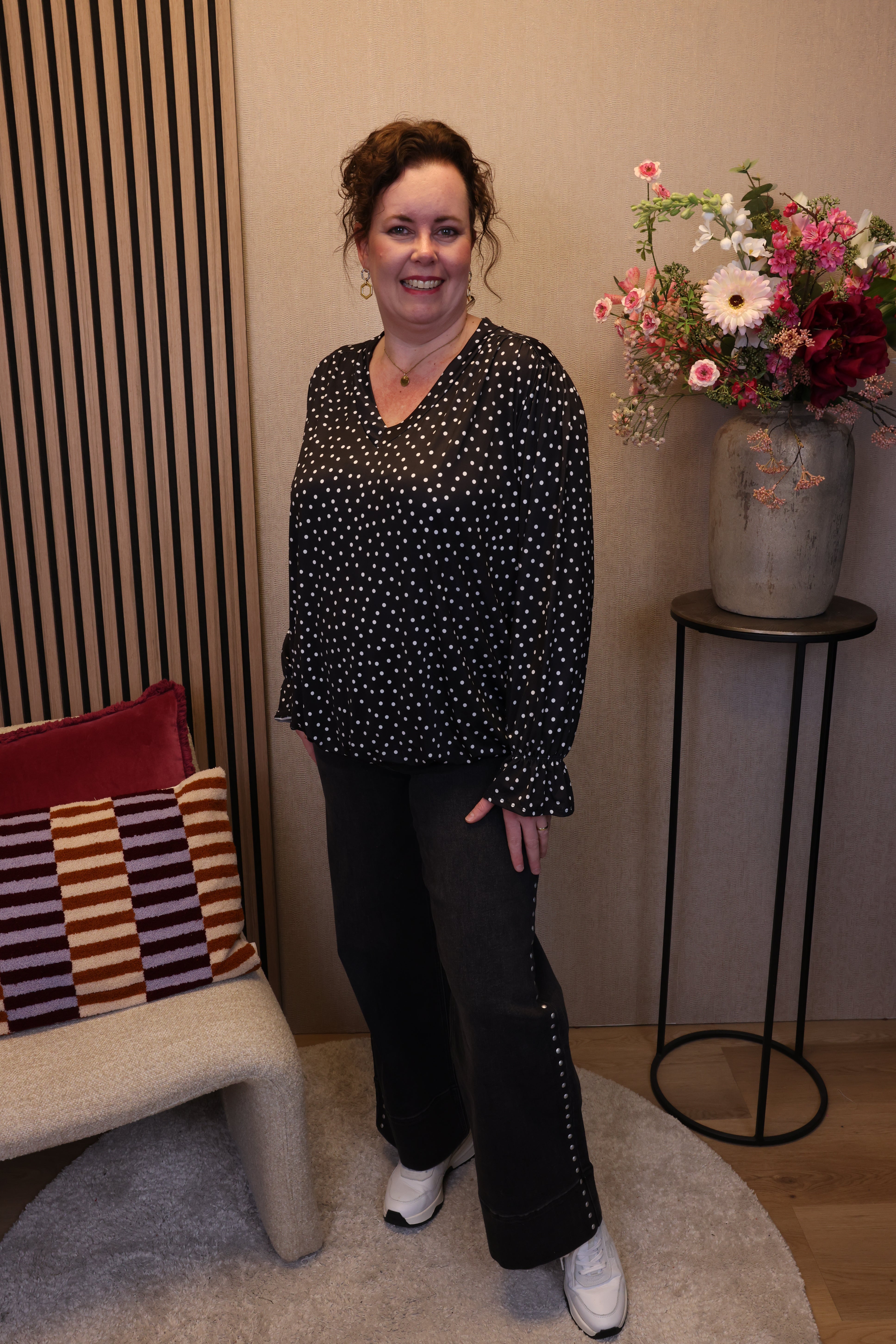 Elke | Ballon top zwart