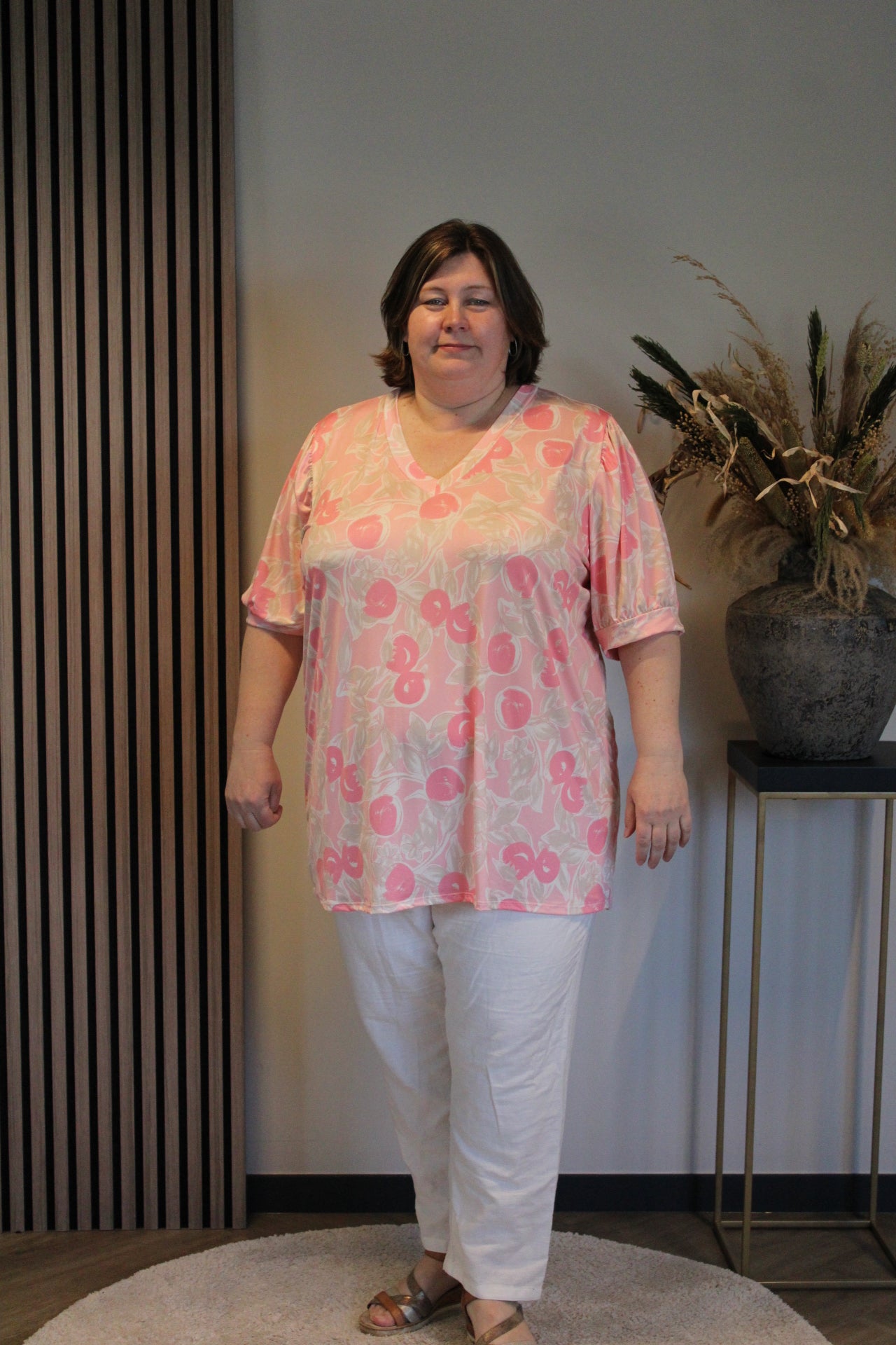 Froukje | Blouse korte mouw 52 t/m 58