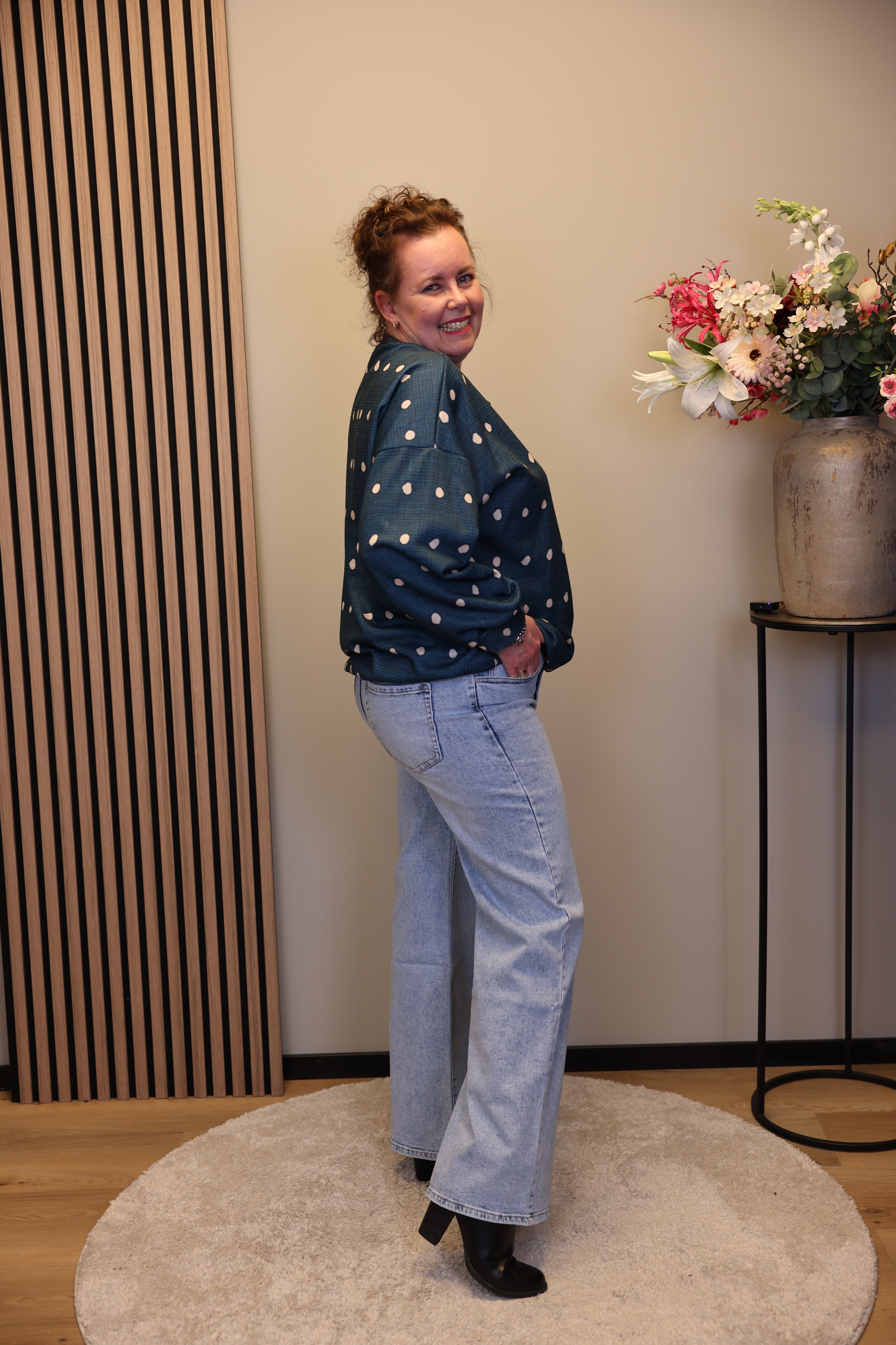 Wenke | Jeans wide leg licht blauw 38 - 48 ( bestel 1 maatje groter)