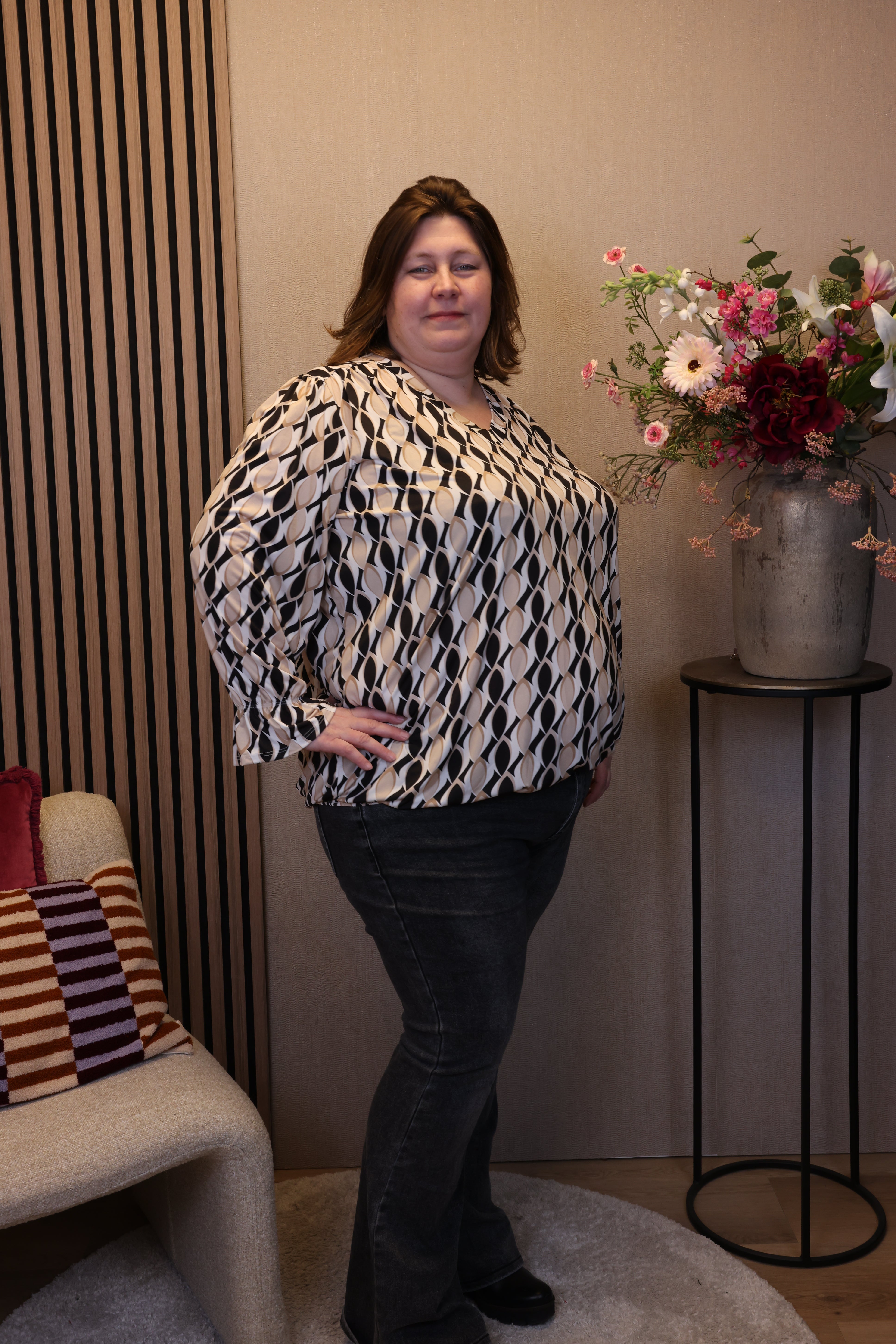 Lente | Ballon top zwart