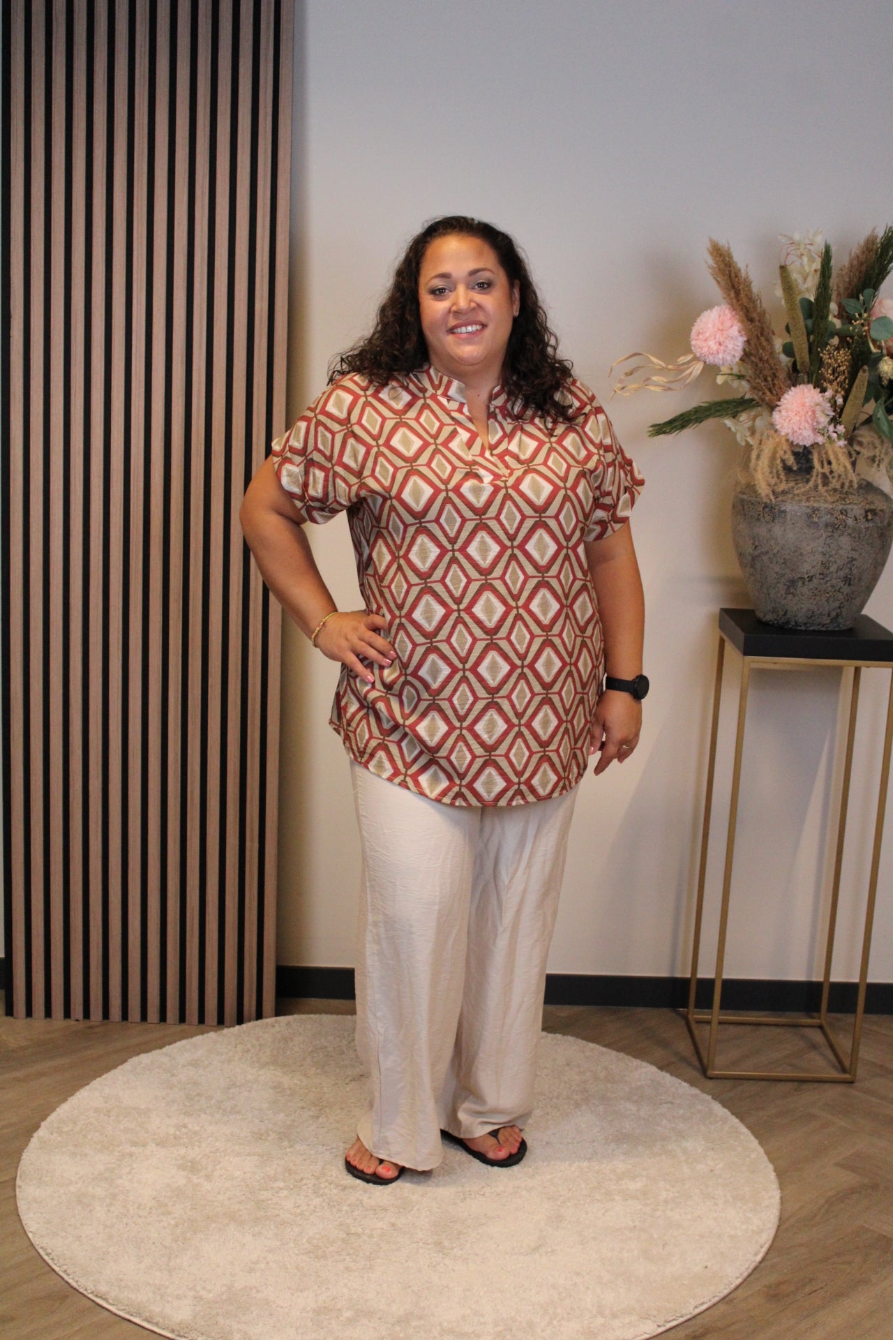 Esmee | Top roest bruin viscose