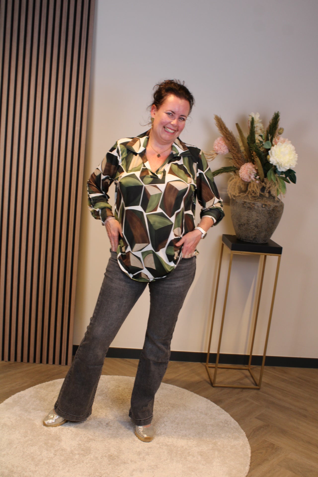 Lana | Blouse met kraagje 38 t/m 48