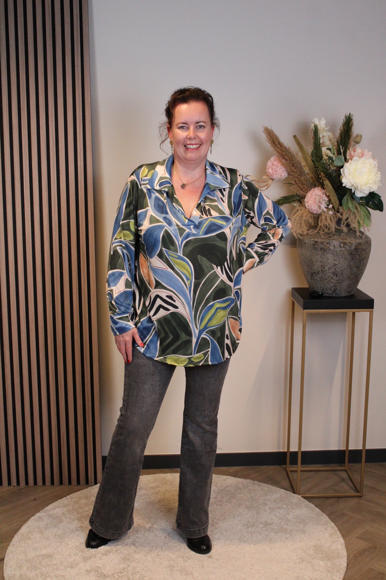 Nikita | Blouse groen met kraagje 38 t/m 48