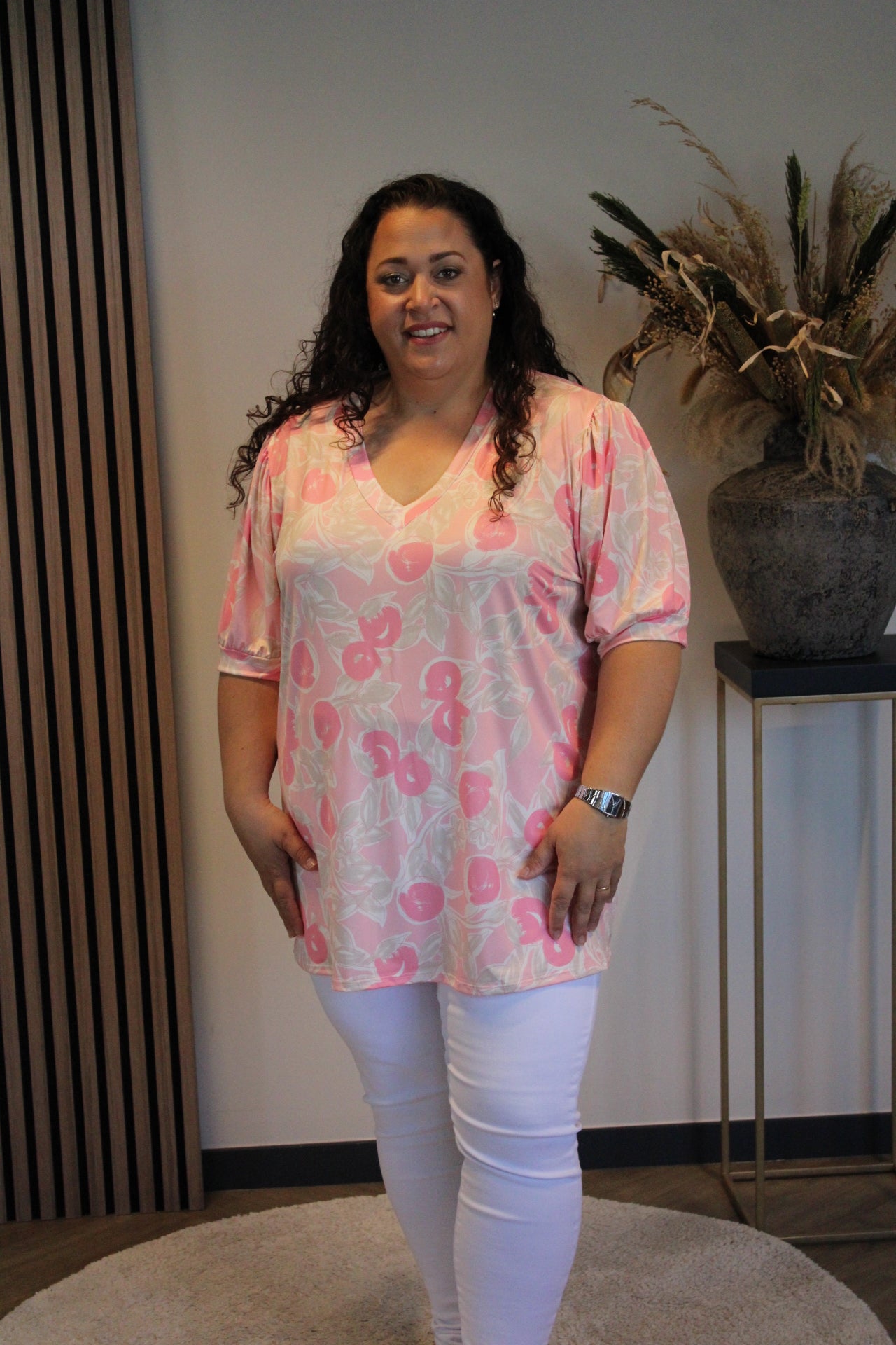 Froukje | Blouse korte mouw 48 t/m 52