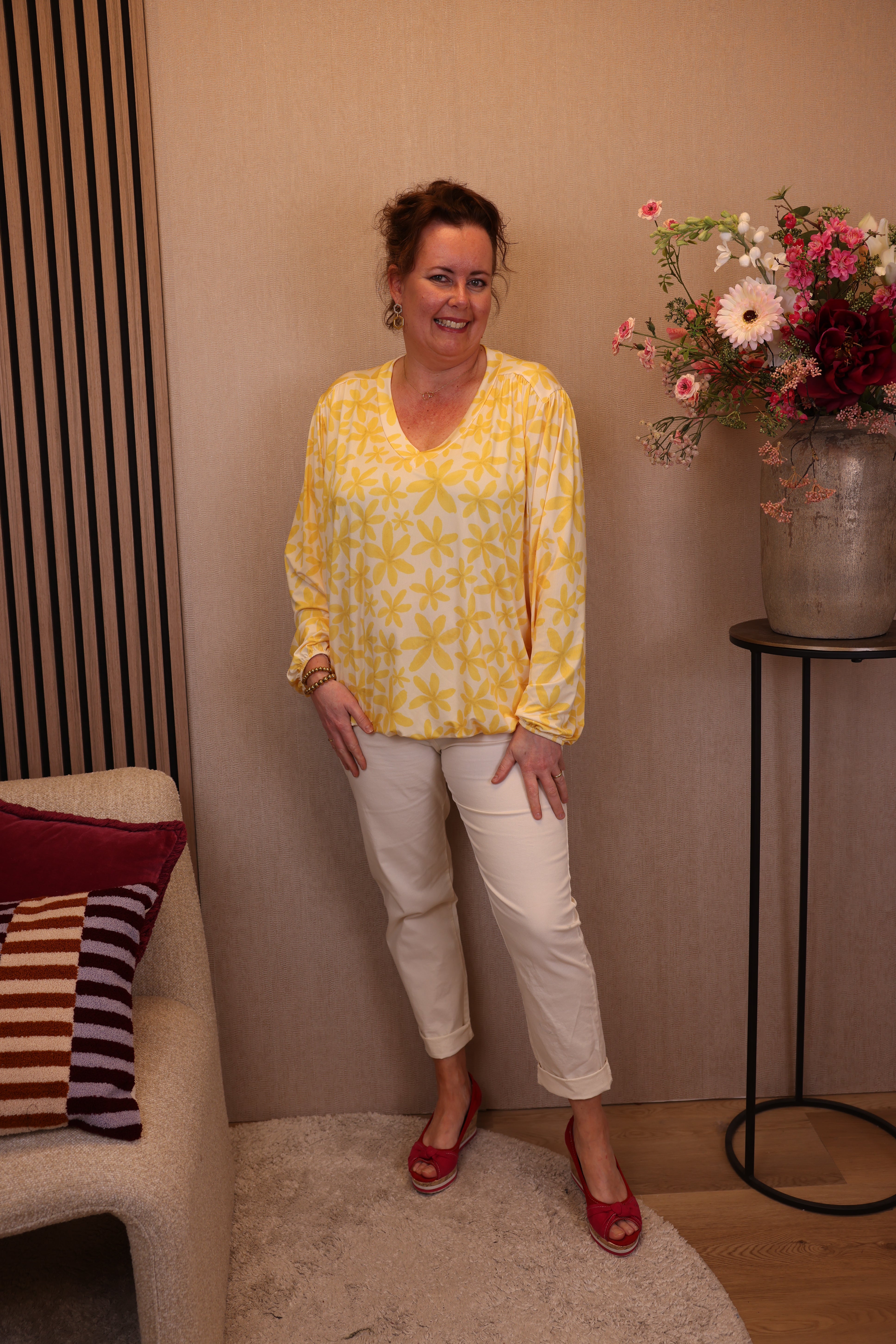 Iris | Ballon top geel