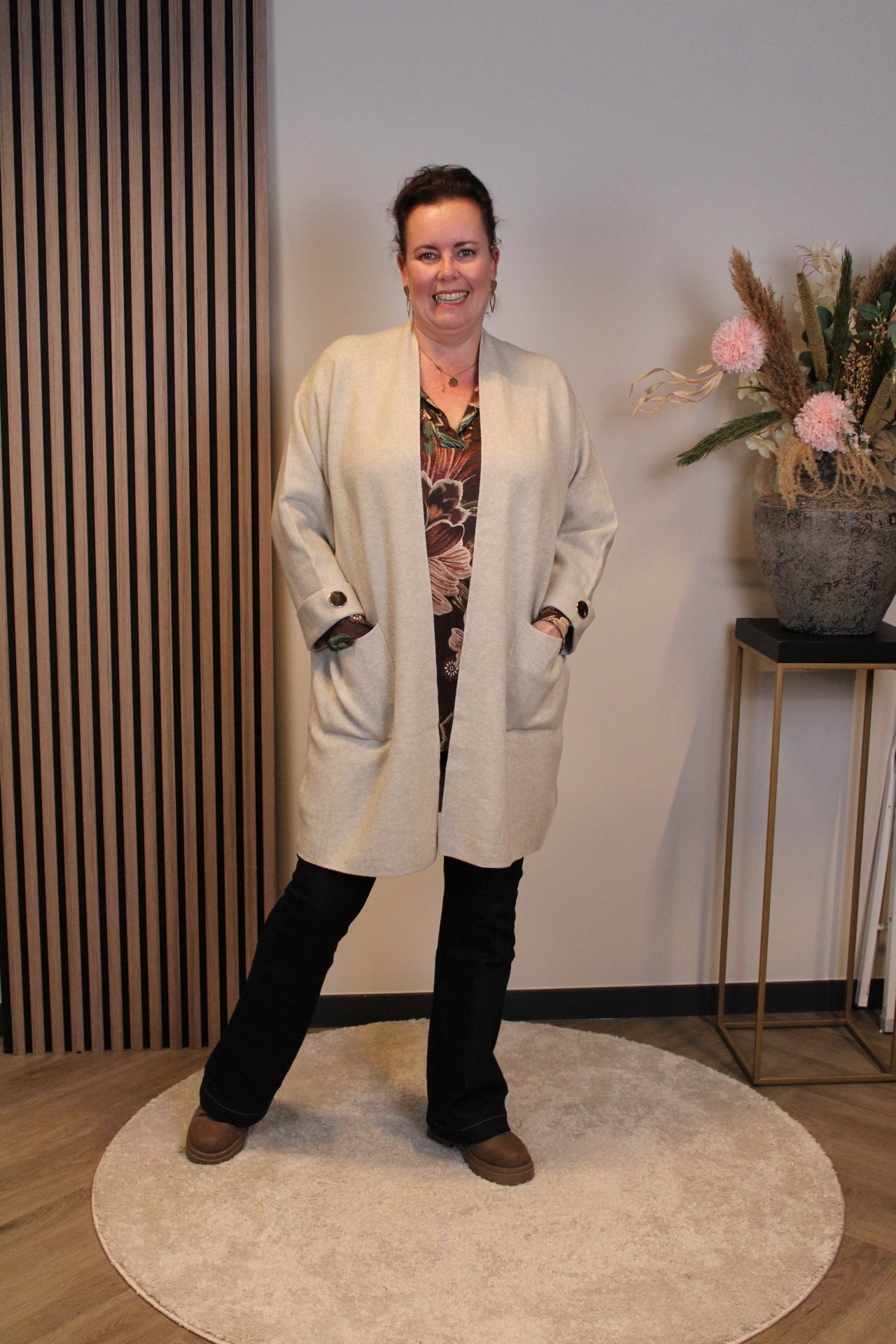 Mae | vest beige 48 t/m 52