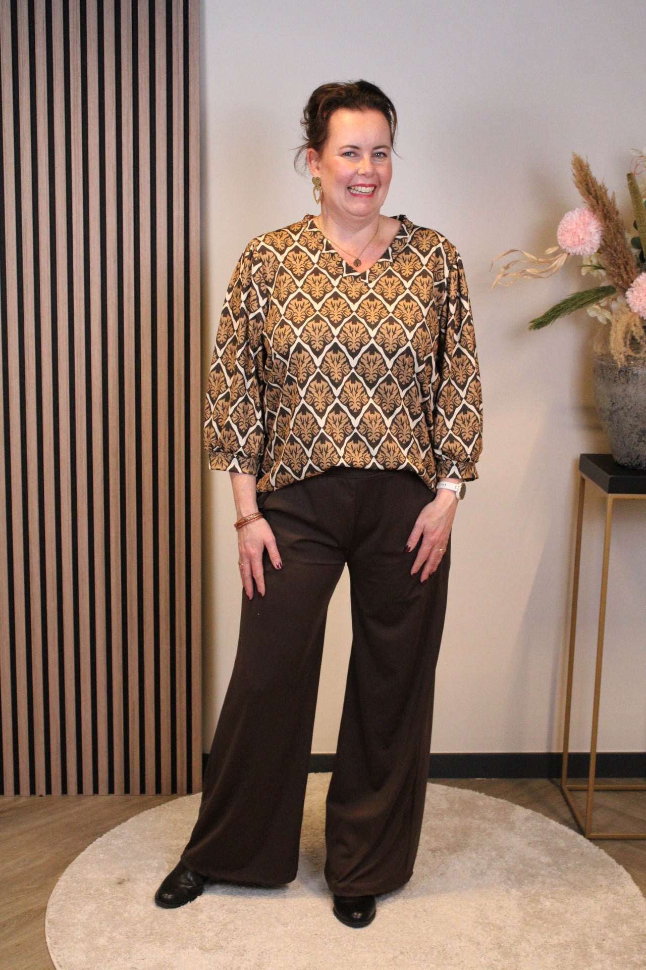 Kiki | Broek bruin 40 t/m 44 (lang model 167–178 cm)