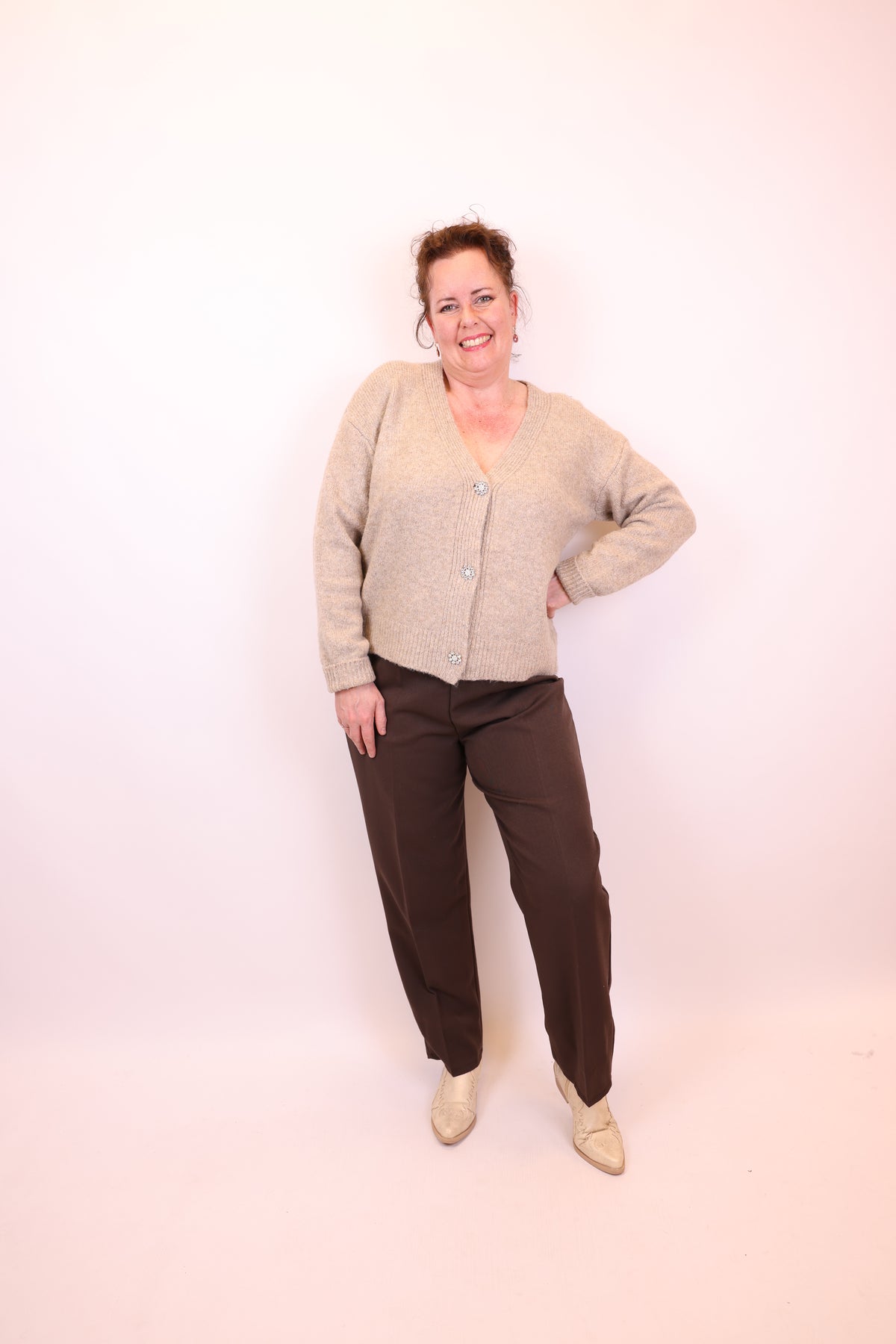 Yara | Vest taupe