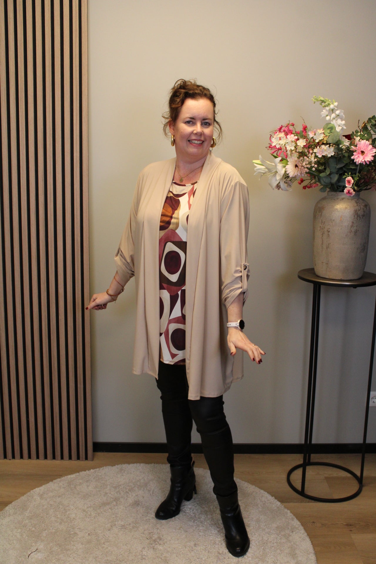 Nienke | Vest beige kort