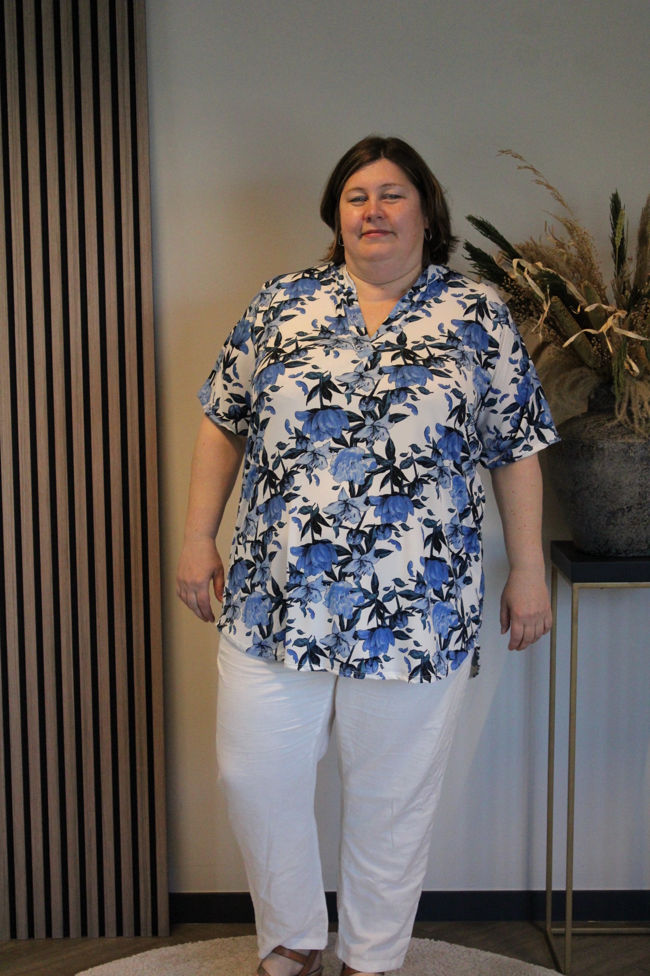 Aafje | Blouse korte mouw 52 t/m 58