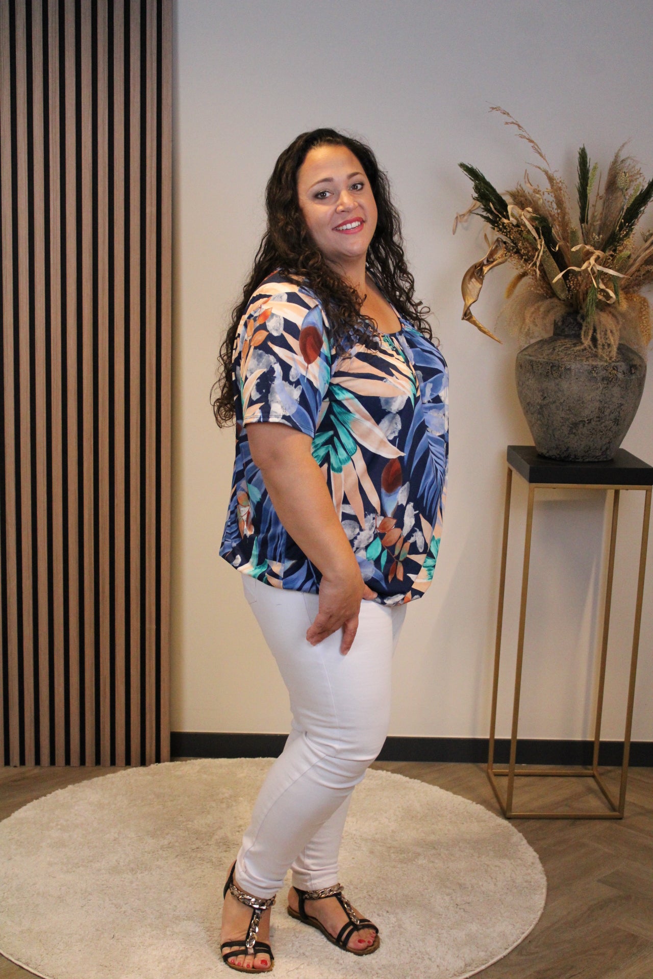 Karlijn | Ballon top korte mouw 48 t/m 52