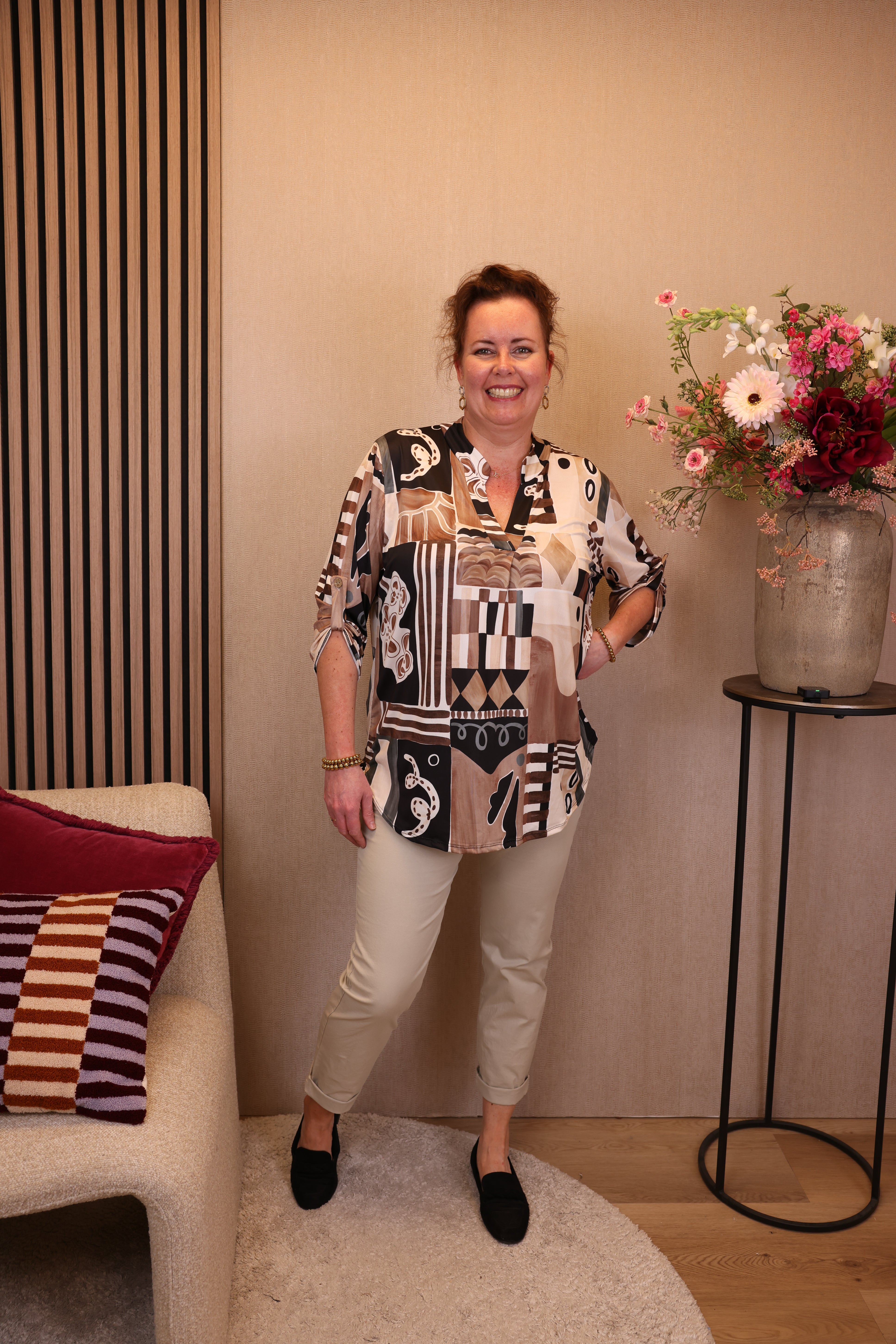 Noa | Blouse bruin