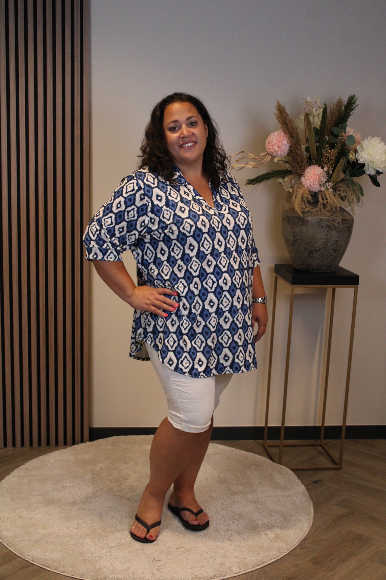 Noemi | Blouse met kraagje 48 t/m 52