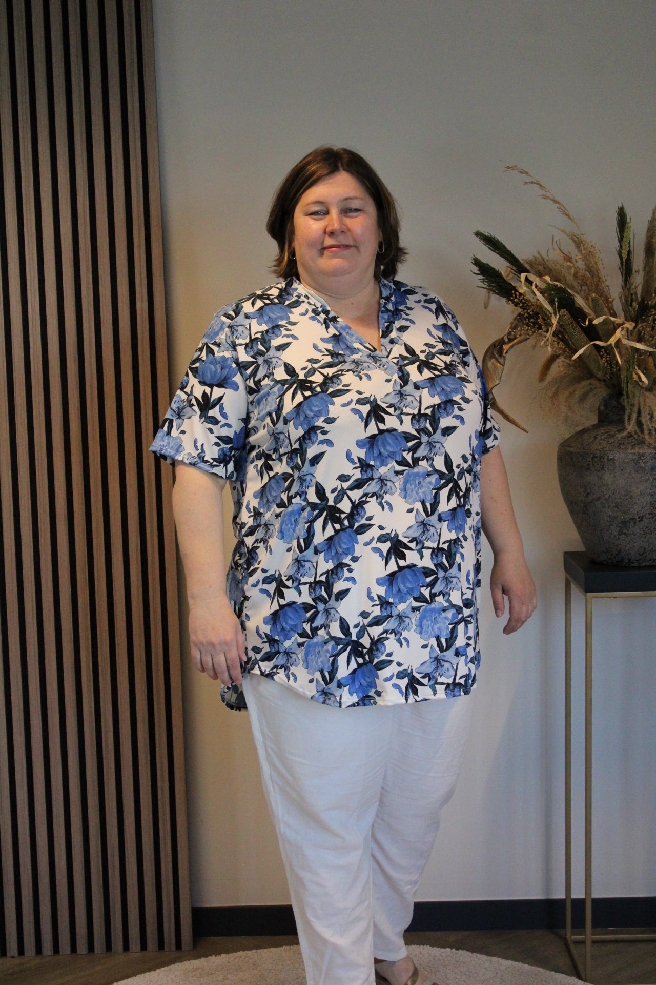 Aafje | Blouse korte mouw 52 t/m 58