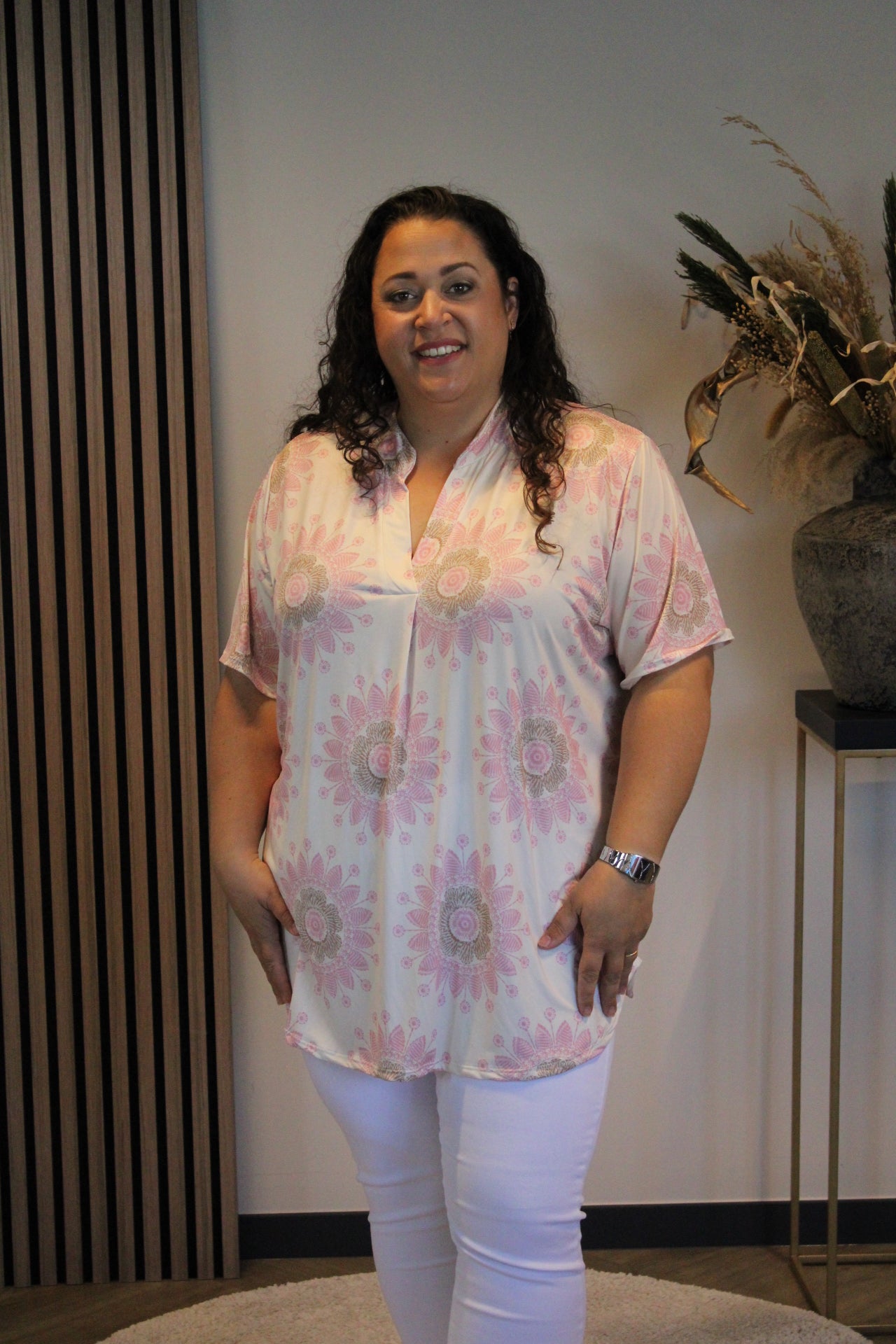 Lucia | Blouse korte mouw 48 t/m 52