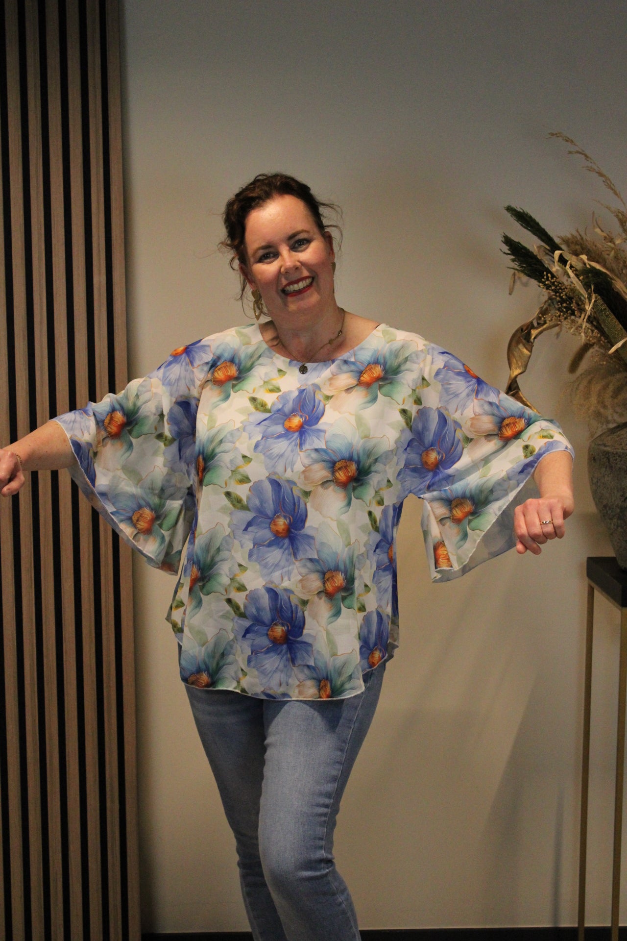 Belle | Blouse blauw 36 t/m 44