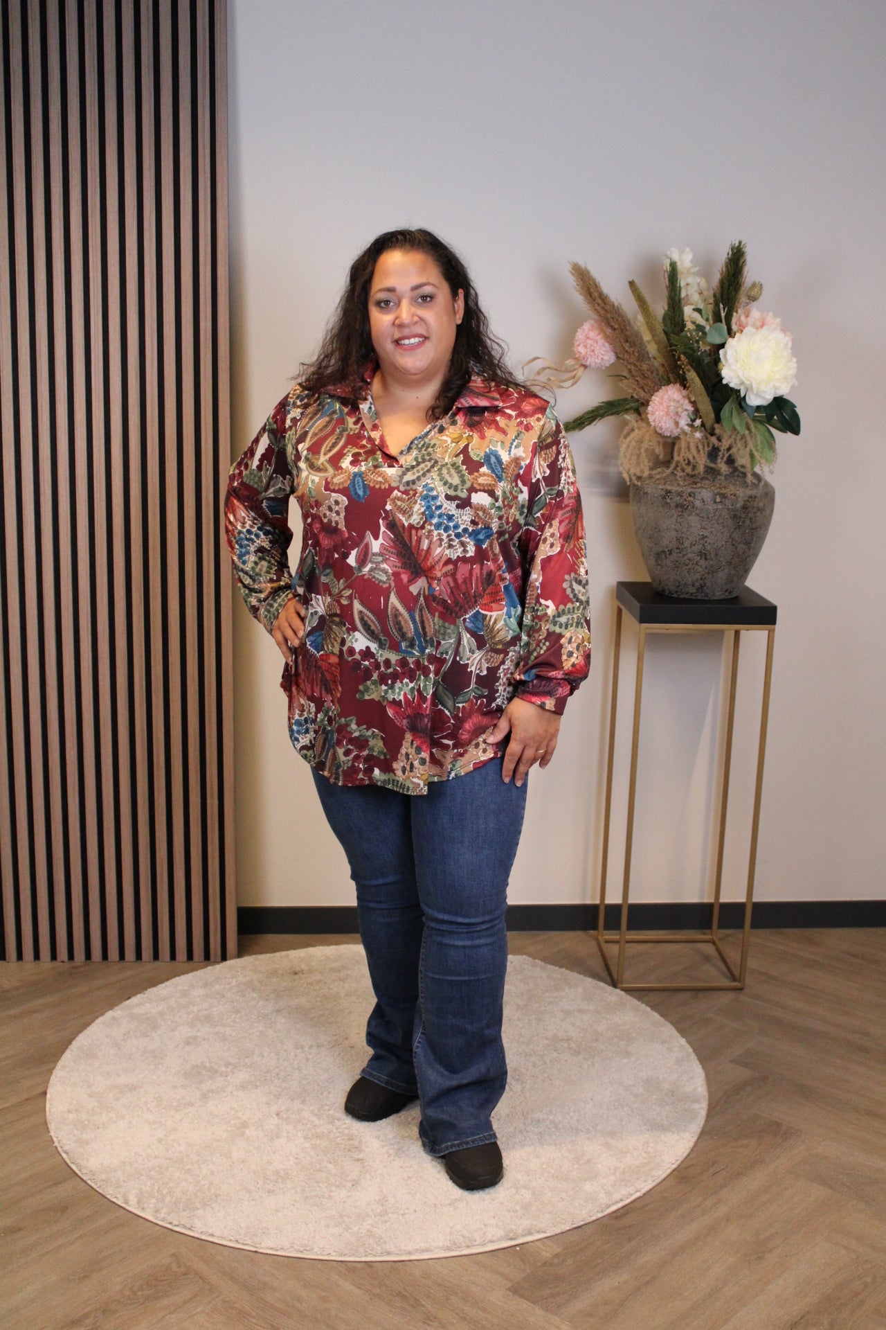 Helena | Blouse met kraagje roze 48 t/m 52