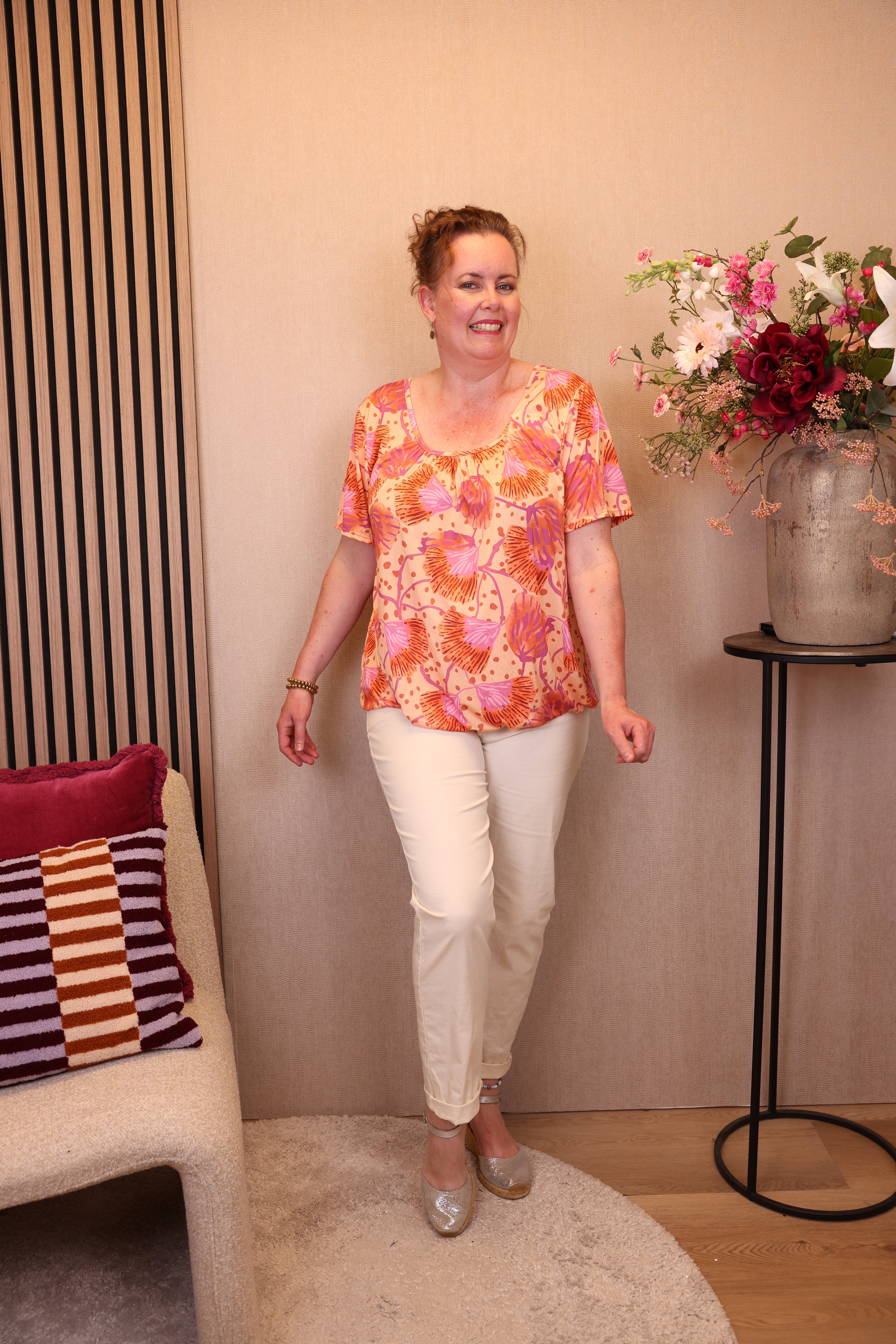 Odette | Ballon top oranje
