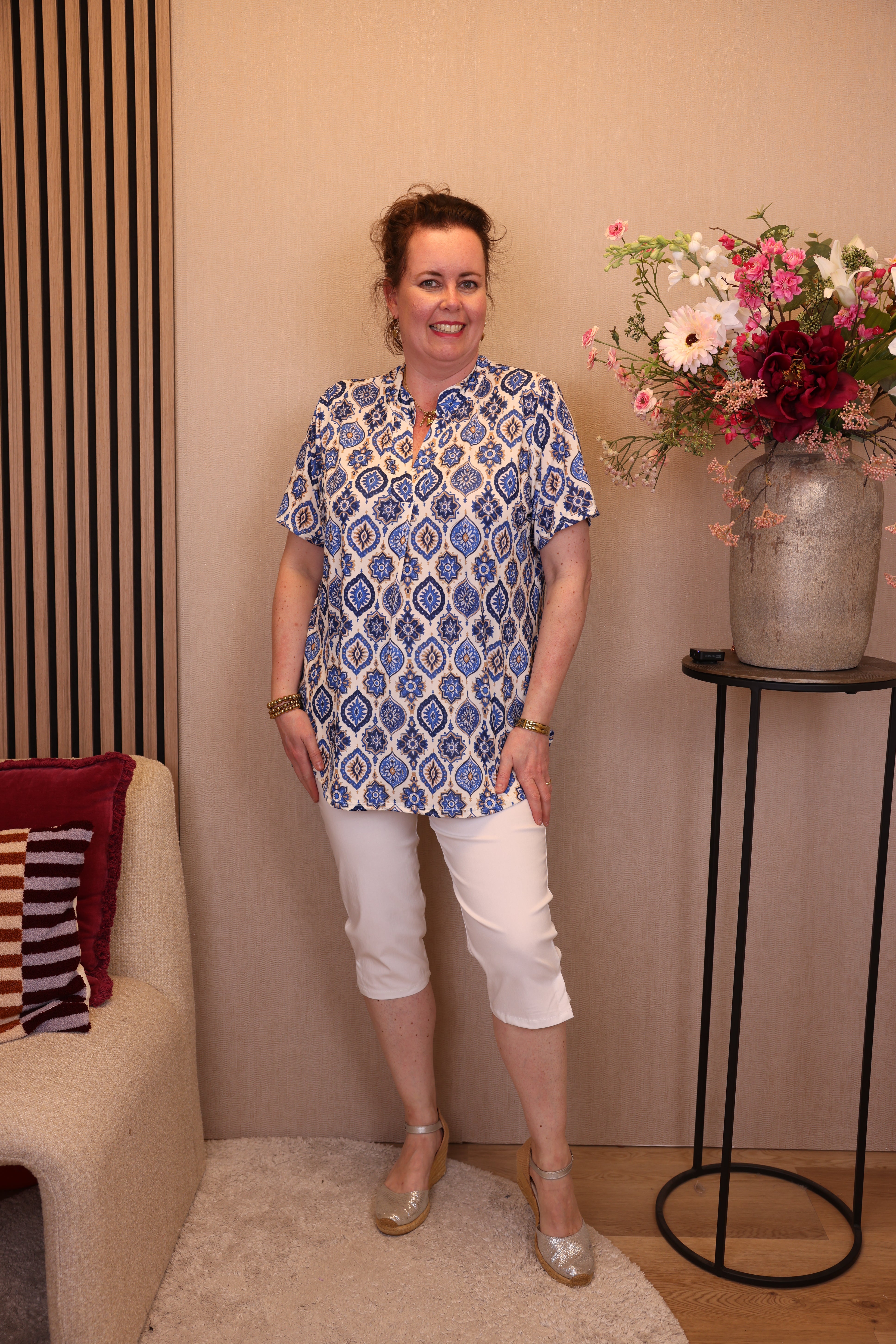 Nina | Top blauw