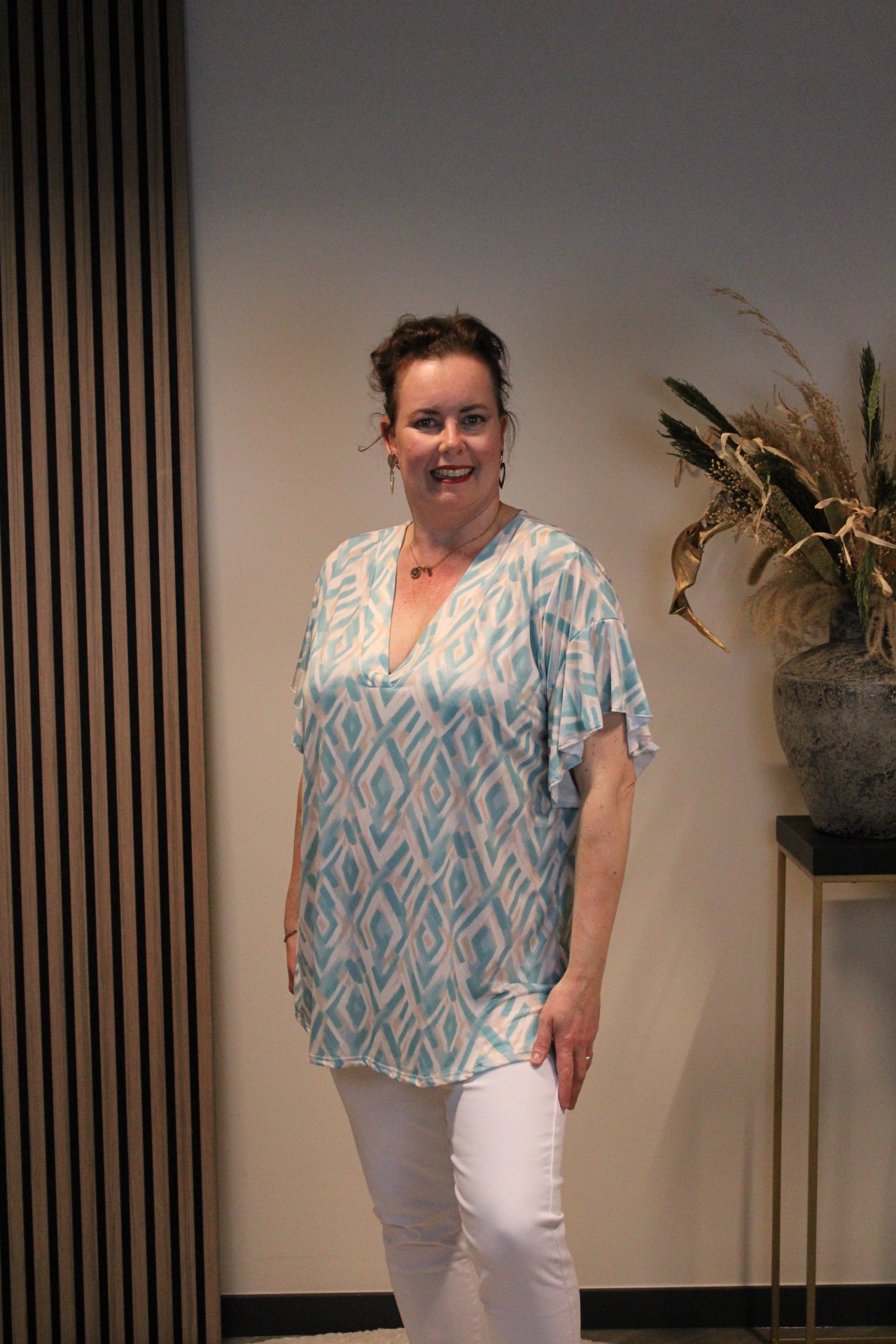 Selena | Blouse korte mouw 40 t/m 48