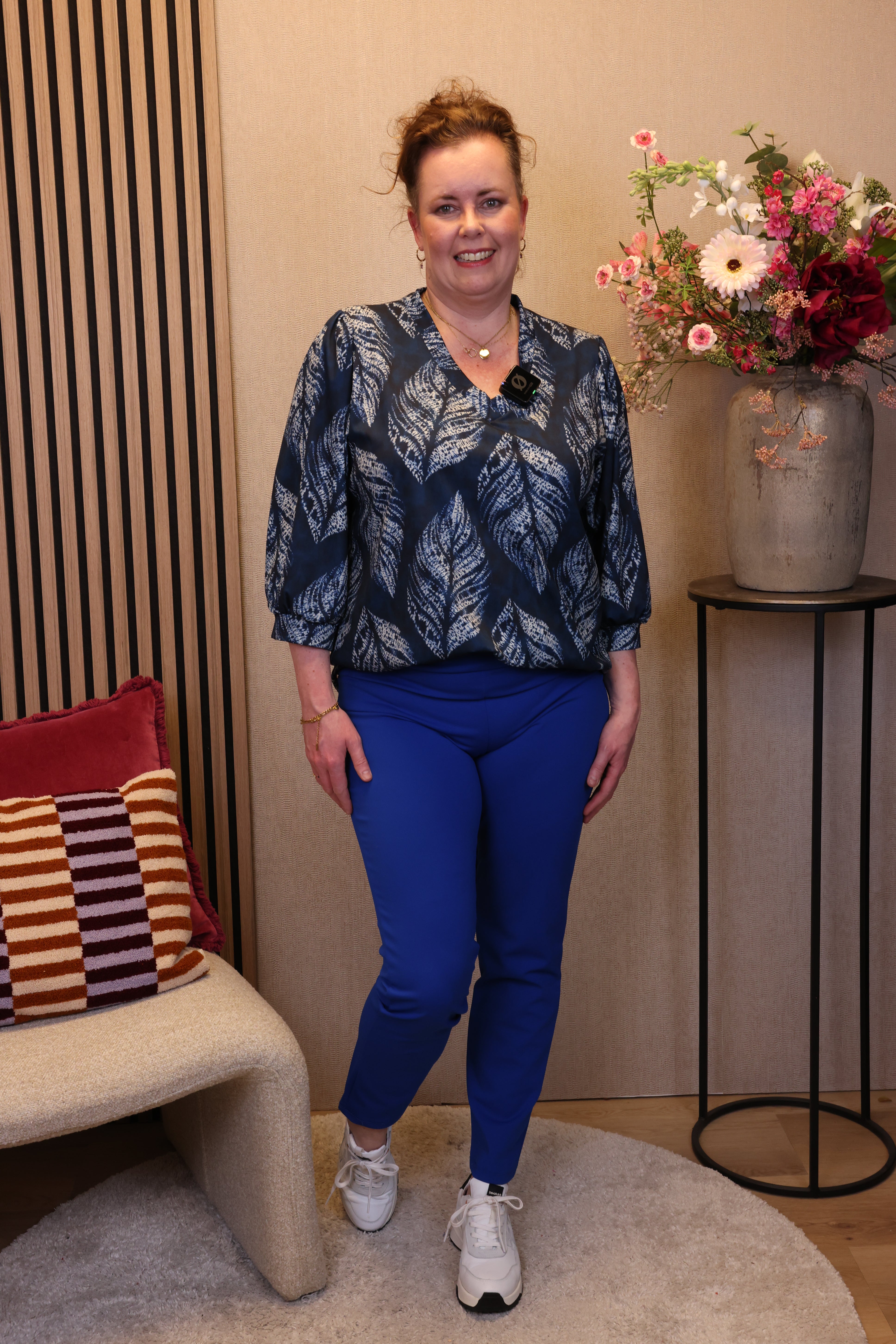 Lilly | Broek kobalt viscose