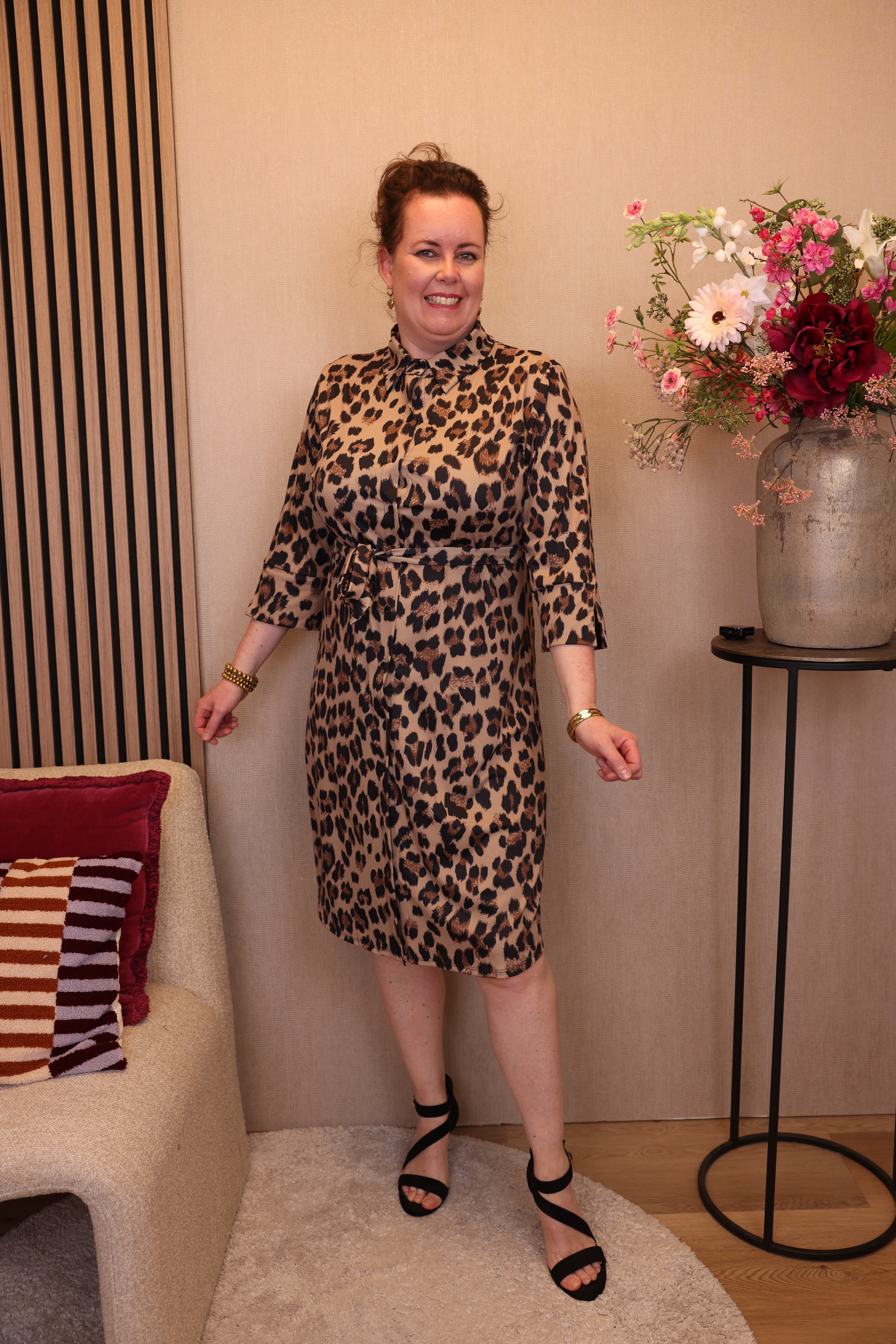 Trudy | Jurk bruin